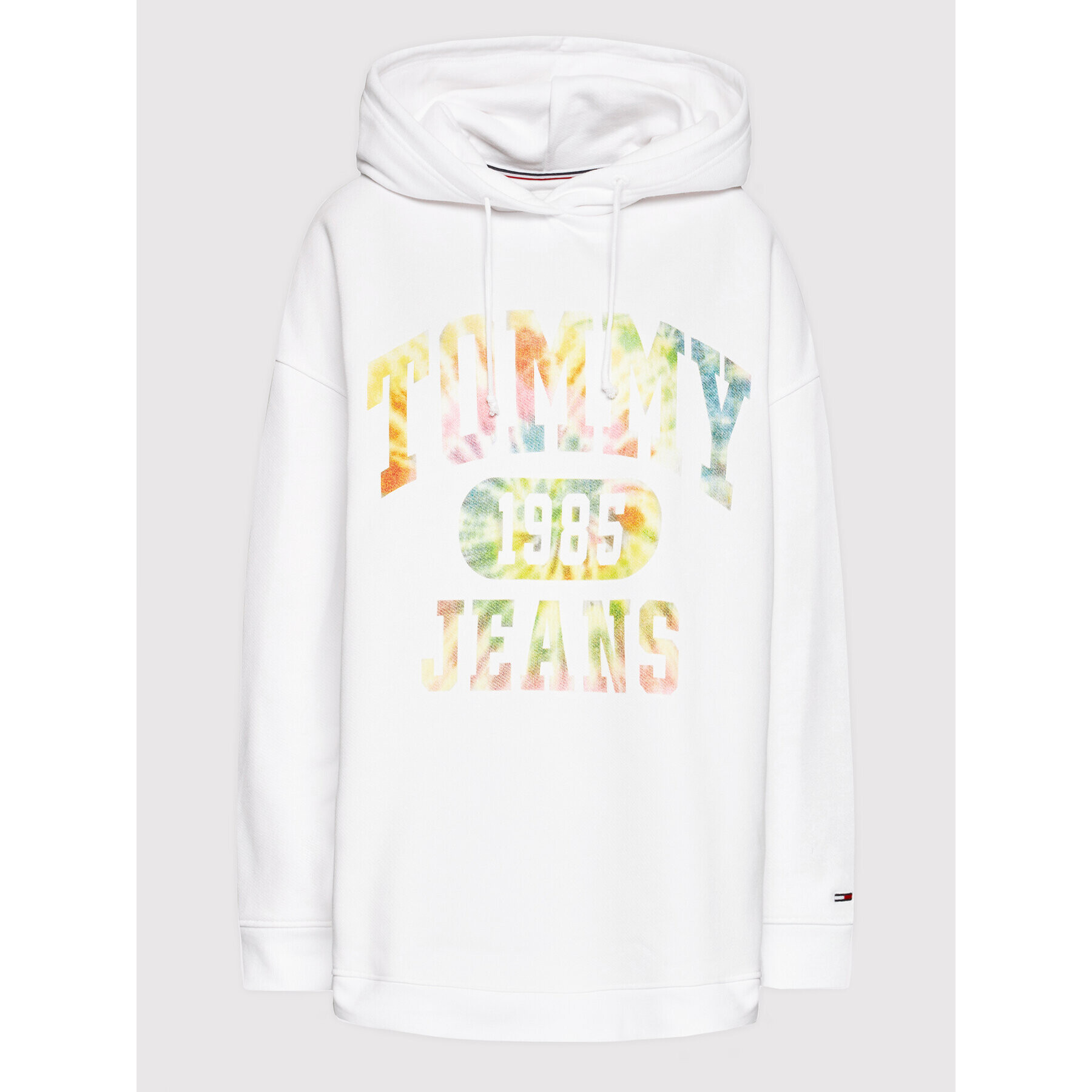 Tommy Jeans Curve Суитшърт Tie Dye 3 DW0DW12036 Бял Oversize - Pepit.bg