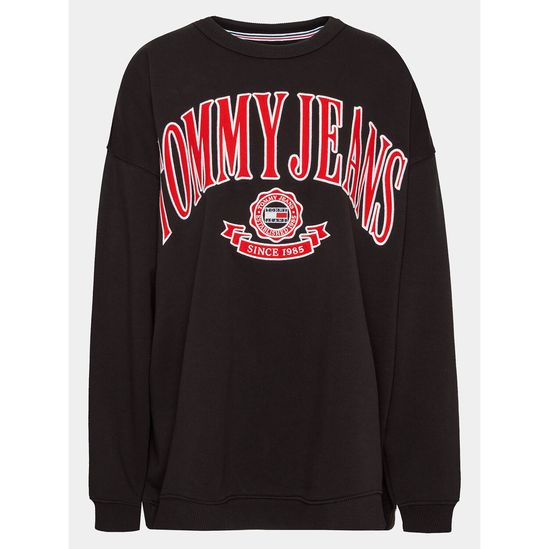 Tommy Jeans Curve Суитшърт Varsity DW0DW15701 Черен Oversize - Pepit.bg