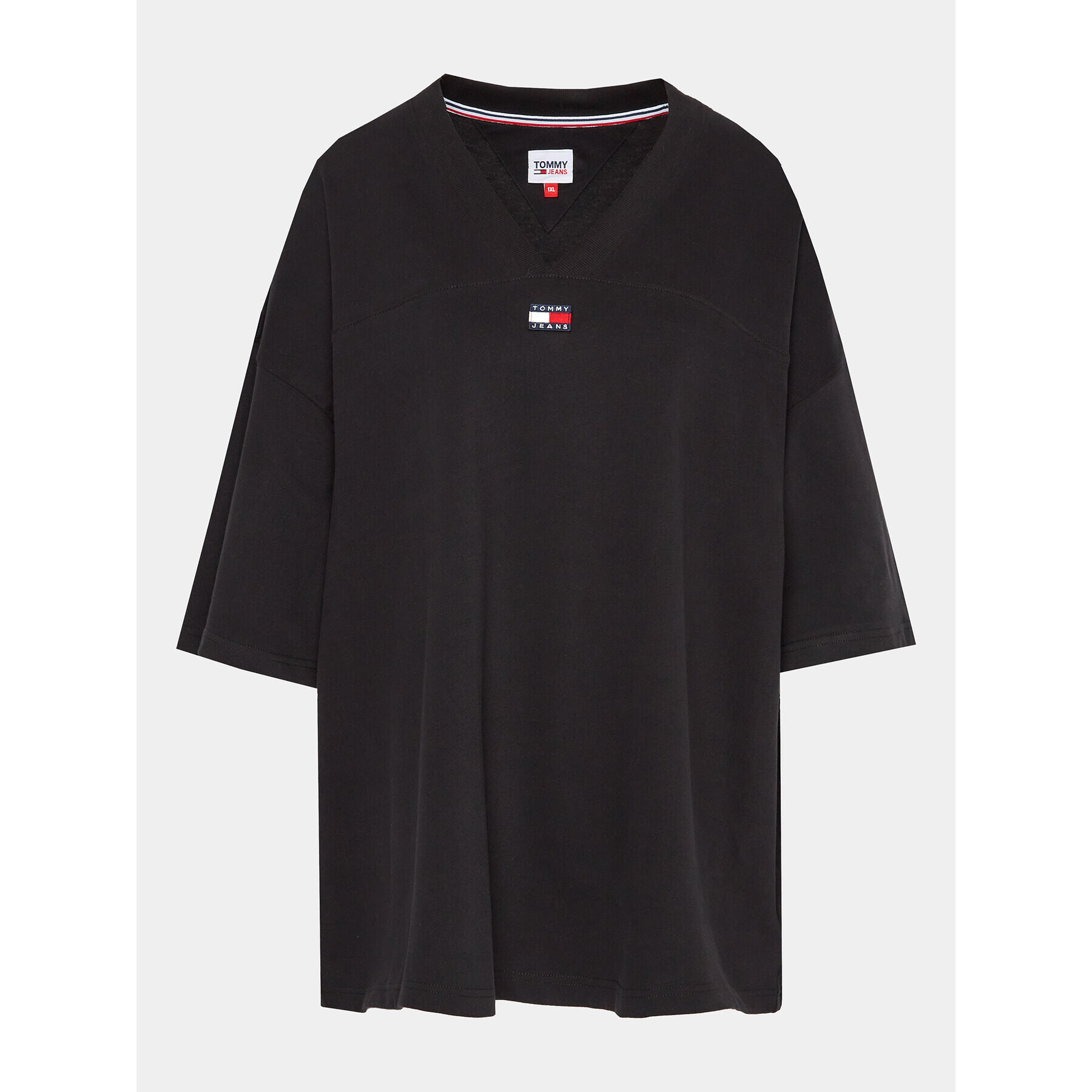 Tommy Jeans Curve Тишърт DW0DW15713 Черен Oversize - Pepit.bg