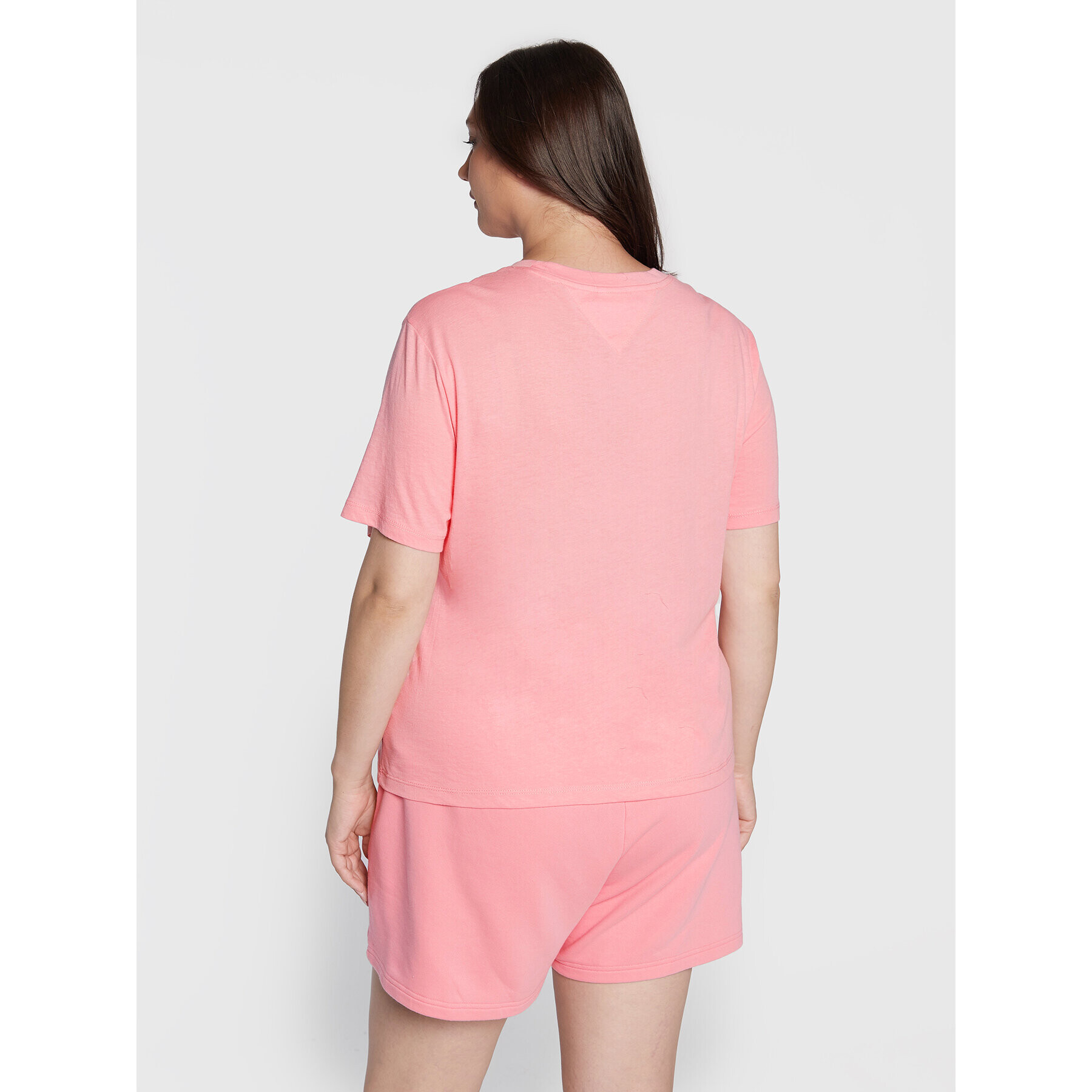 Tommy Jeans Curve Тишърт Essential DW0DW12996 Розов Regular Fit - Pepit.bg