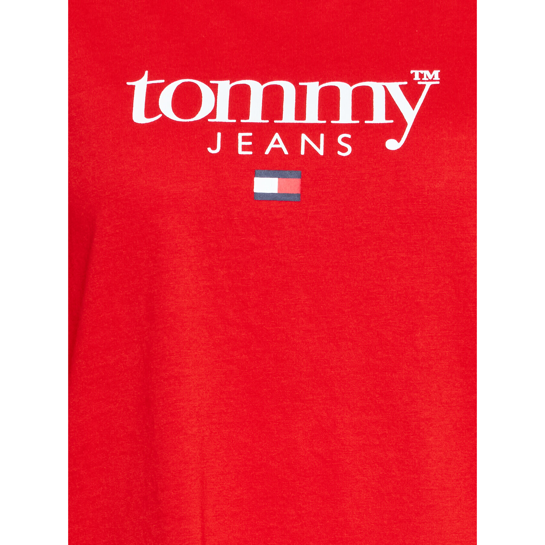 Tommy Jeans Curve Тишърт Essential Logo DW0DW14559 Червен Regular Fit - Pepit.bg