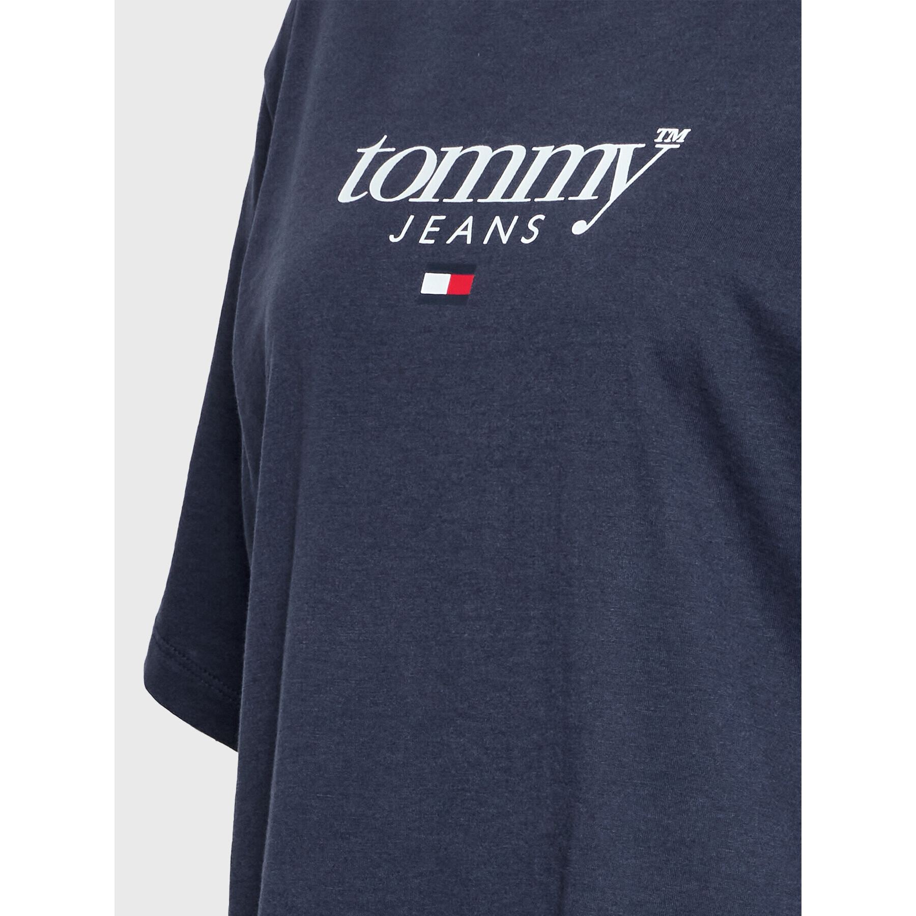 Tommy Jeans Curve Тишърт Essential Logo DW0DW14559 Тъмносин Regular Fit - Pepit.bg