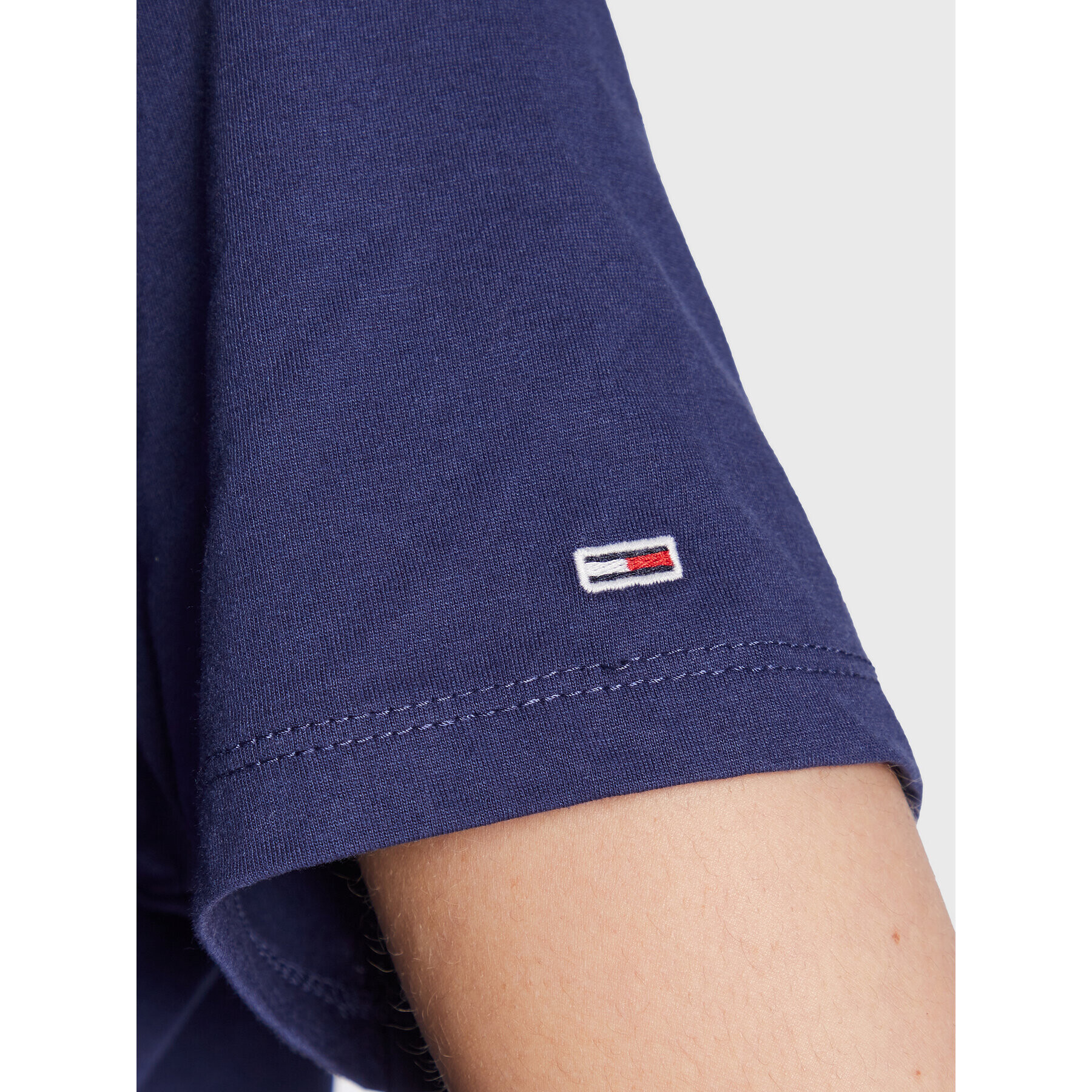 Tommy Jeans Curve Тишърт Essential Logo DW0DW15118 Тъмносин Regular Fit - Pepit.bg