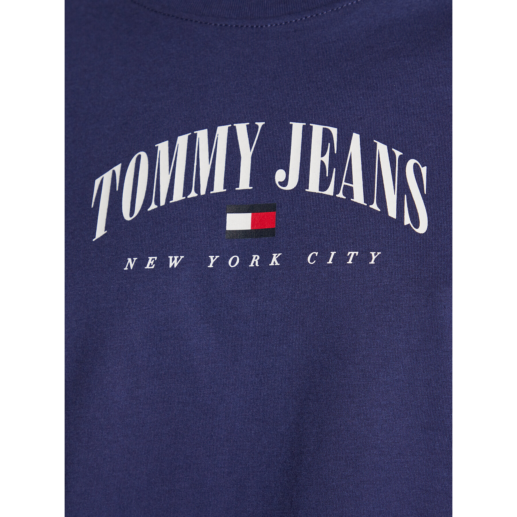 Tommy Jeans Curve Тишърт Essential Logo DW0DW15118 Тъмносин Regular Fit - Pepit.bg