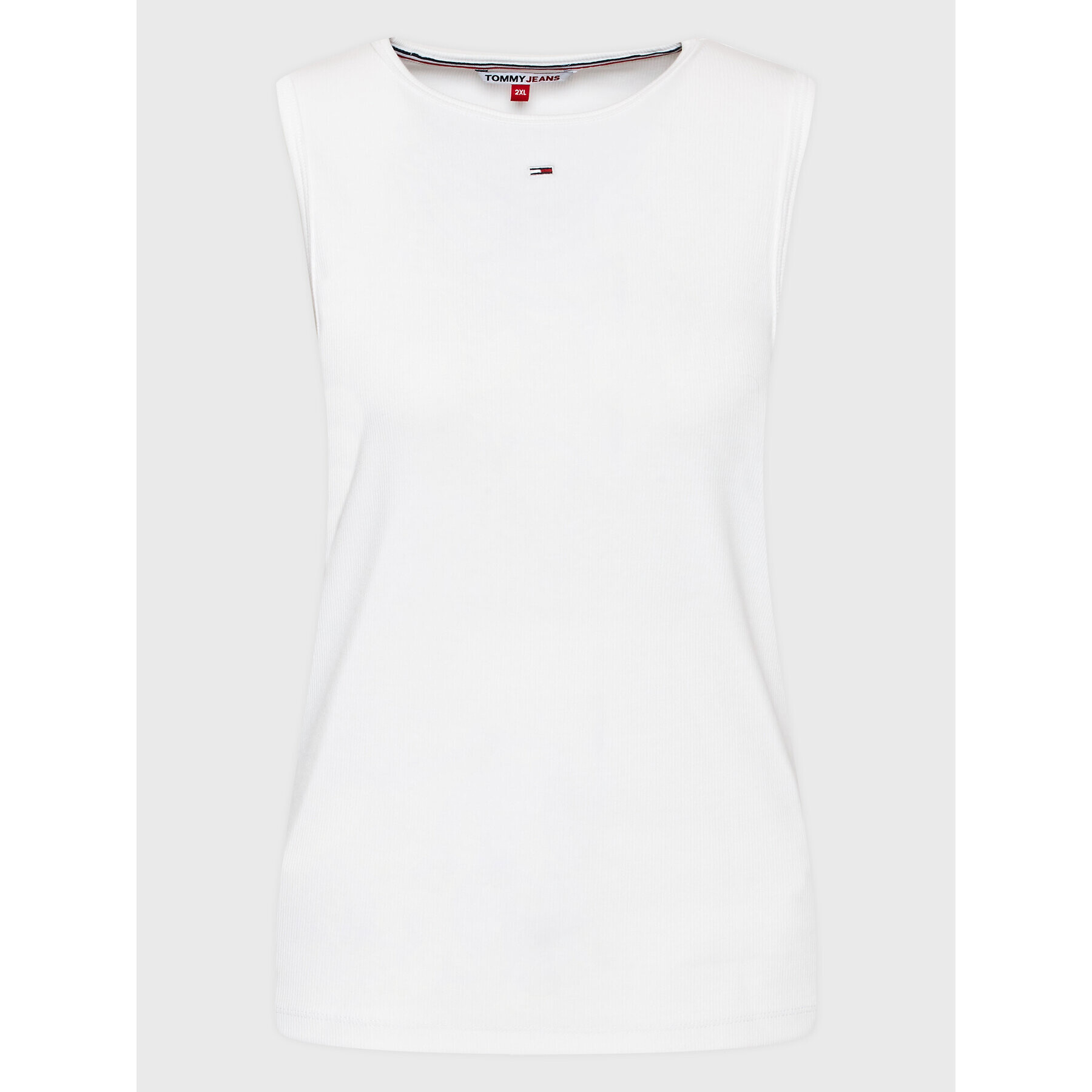Tommy Jeans Curve топ DW0DW15708 Бял Regular Fit - Pepit.bg