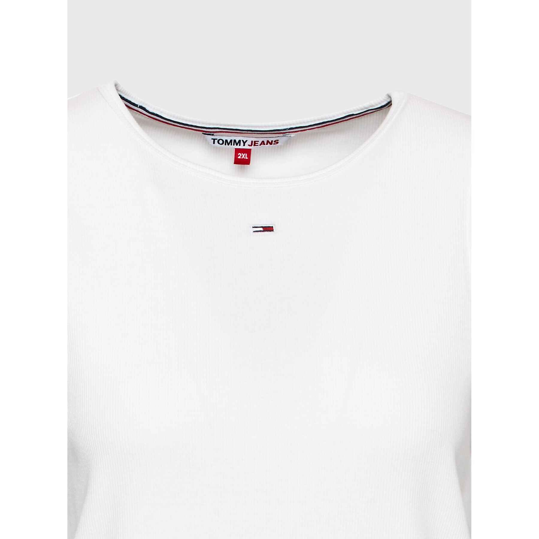 Tommy Jeans Curve топ DW0DW15708 Бял Regular Fit - Pepit.bg