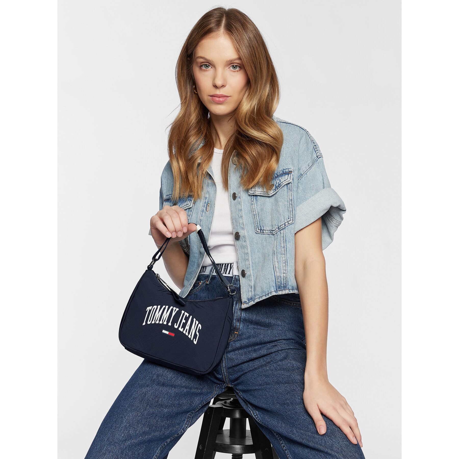 Tommy Jeans Дамска чанта Abo Tjw Festival Baguette Bag AW0AW14000 Тъмносин - Pepit.bg