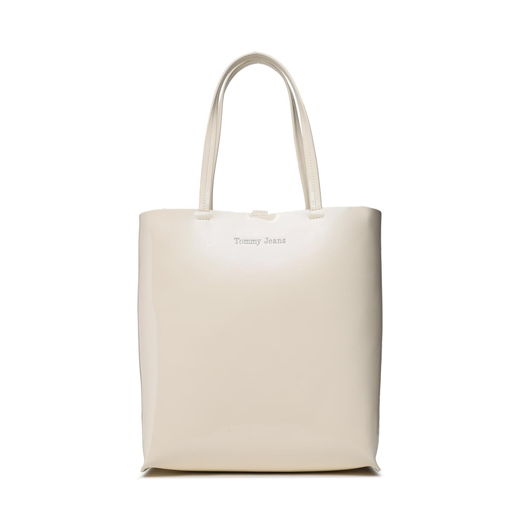 Tommy Jeans Дамска чанта Must North South Patent Tote AW0AW15540 Бежов - Pepit.bg