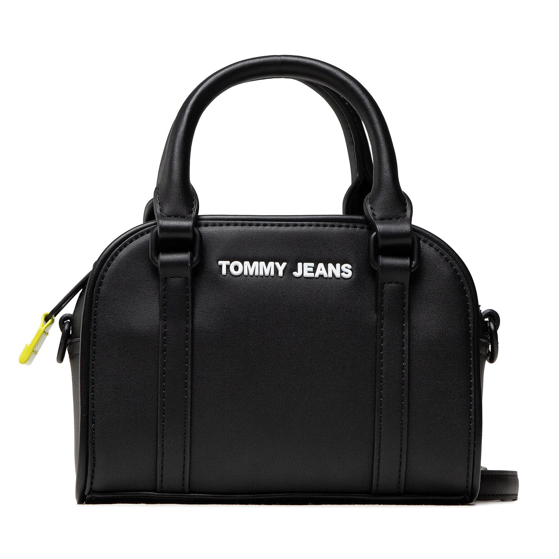 Tommy Jeans Дамска чанта Small Satchel AW0AW10669 Черен - Pepit.bg