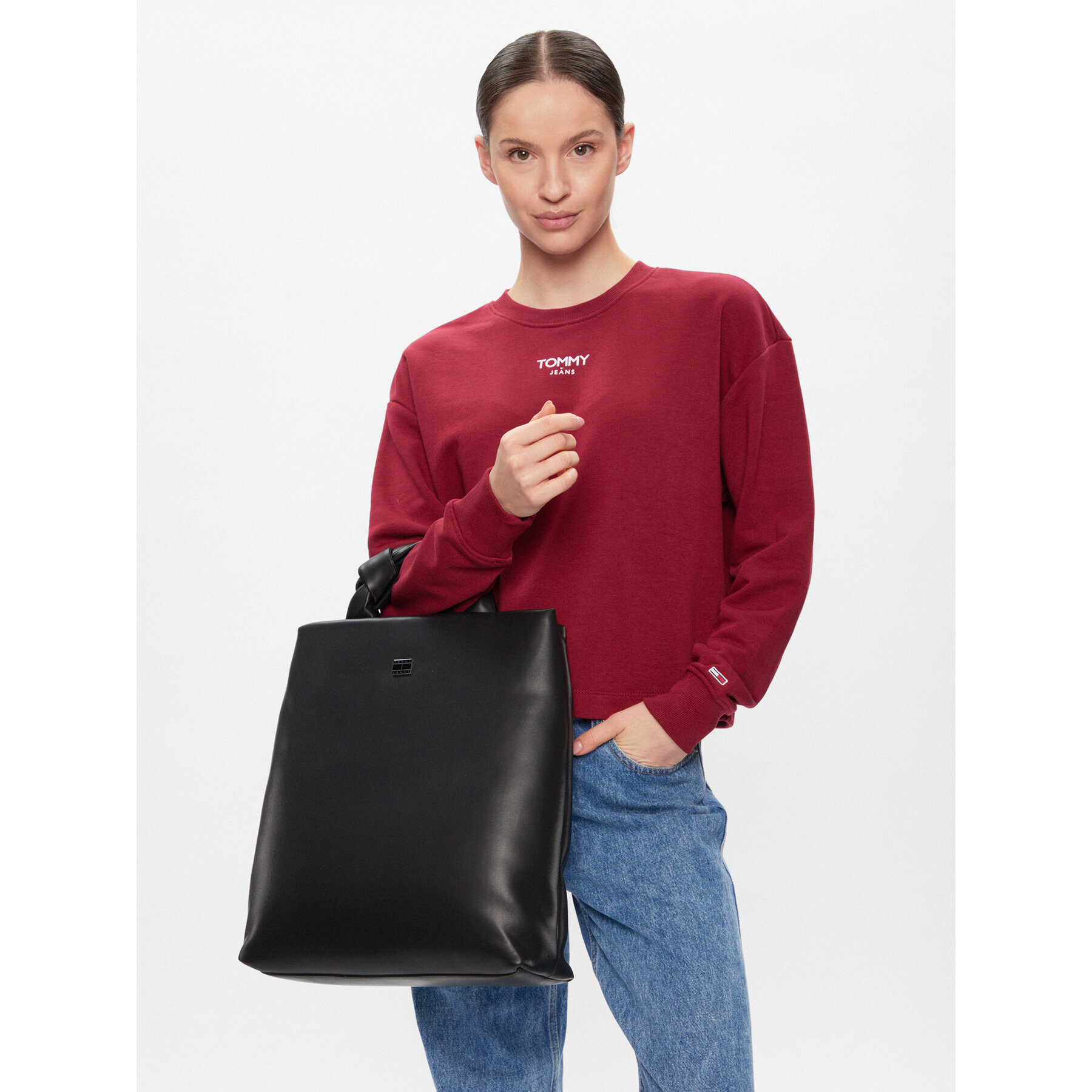 Tommy Jeans Дамска чанта Tjw City Girl Tote AW0AW15813 Черен - Pepit.bg