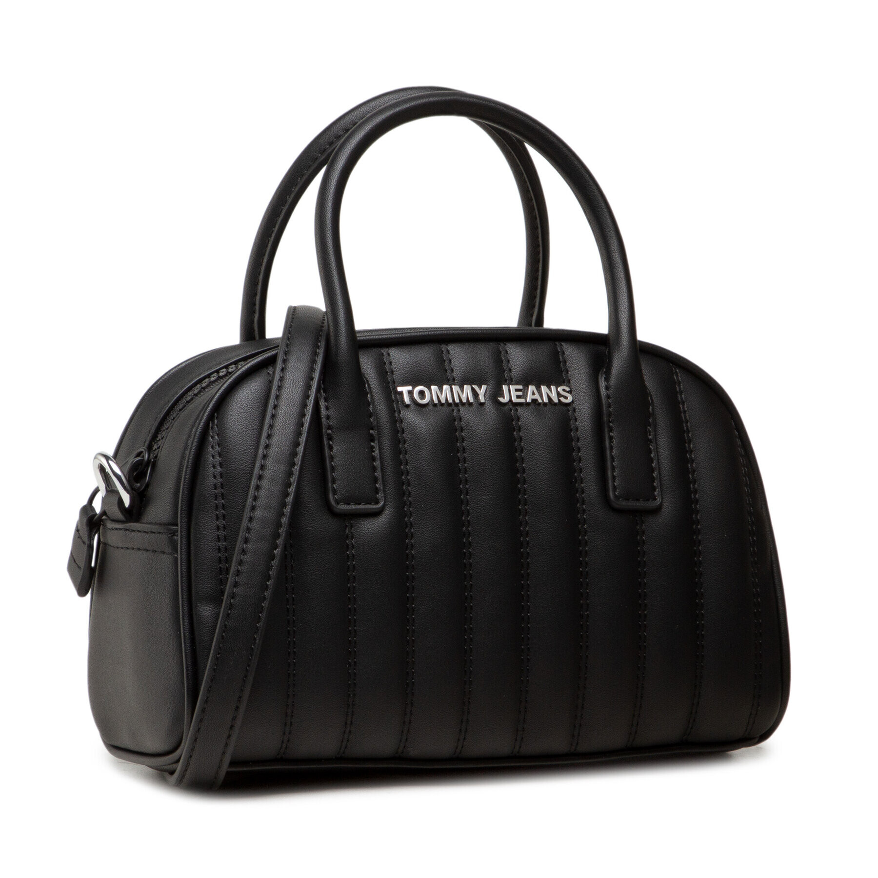 Tommy Jeans Дамска чанта Tjw Femme Pu Satchel Quilt AW0AW11786 Черен - Pepit.bg