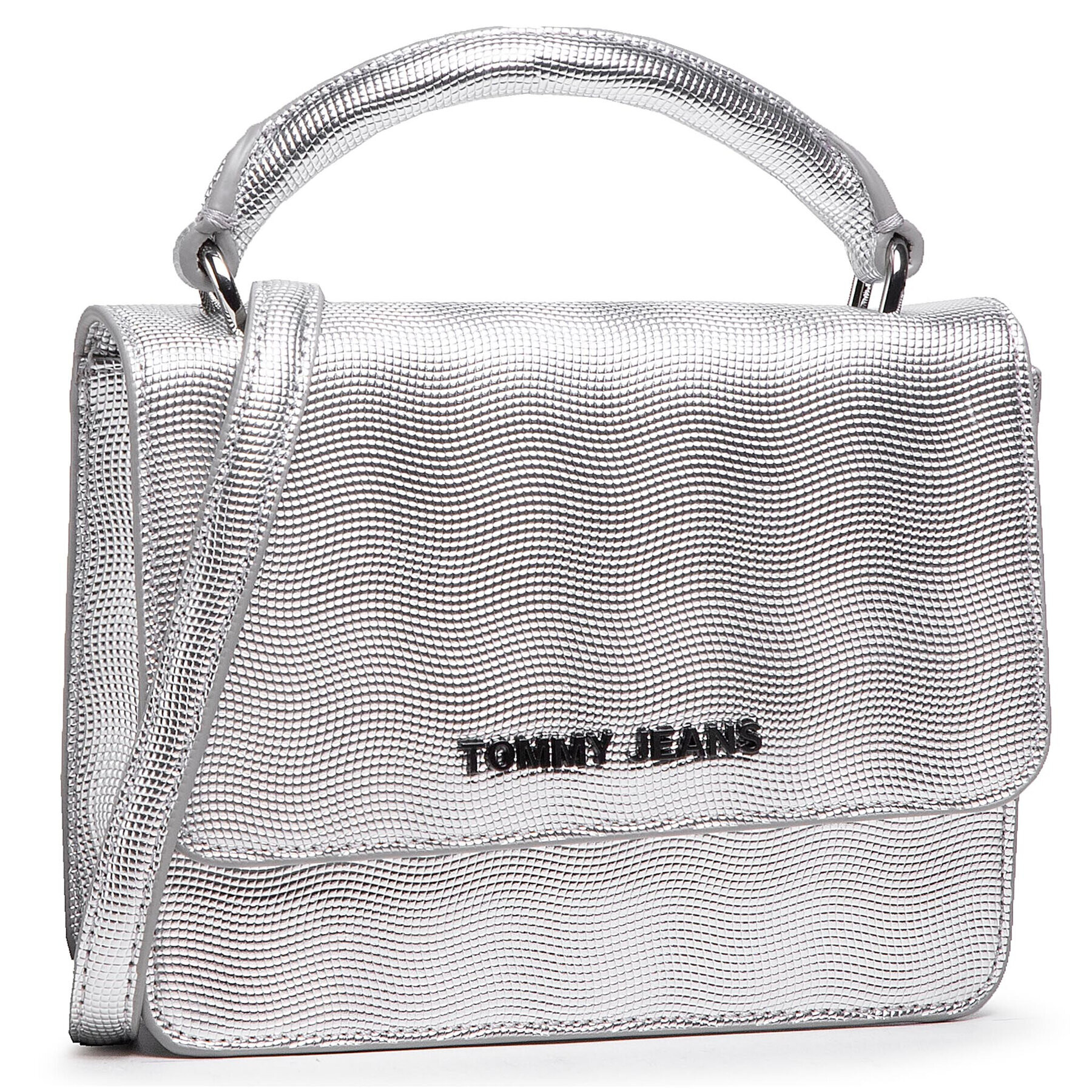 Tommy Jeans Дамска чанта Tjw Femme Puflsp Crossover Mtl AW0AW09858 Сребрист - Pepit.bg