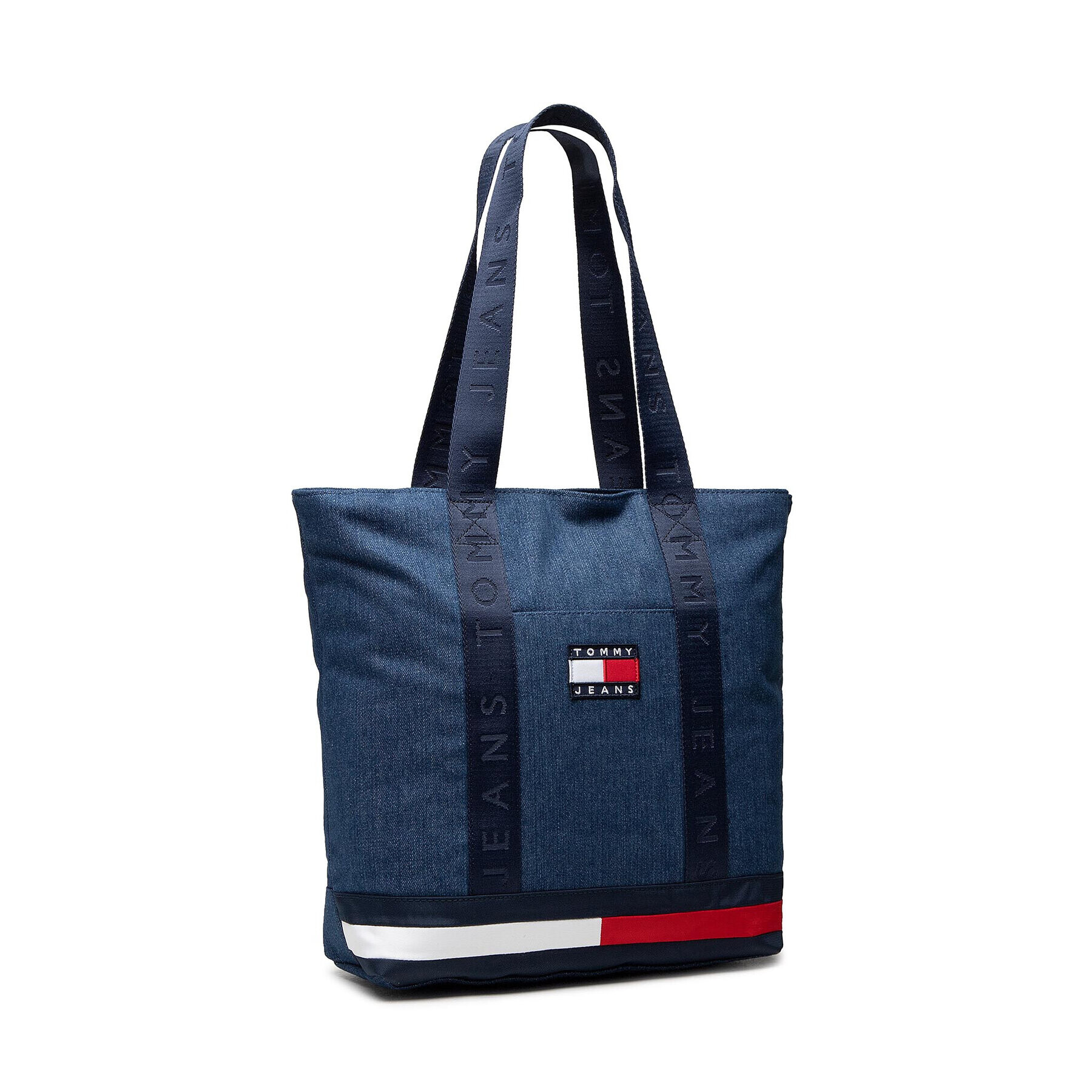 Tommy Jeans Дамска чанта Tjw Heritage Denim Tote AW0AW10359 Тъмносин - Pepit.bg