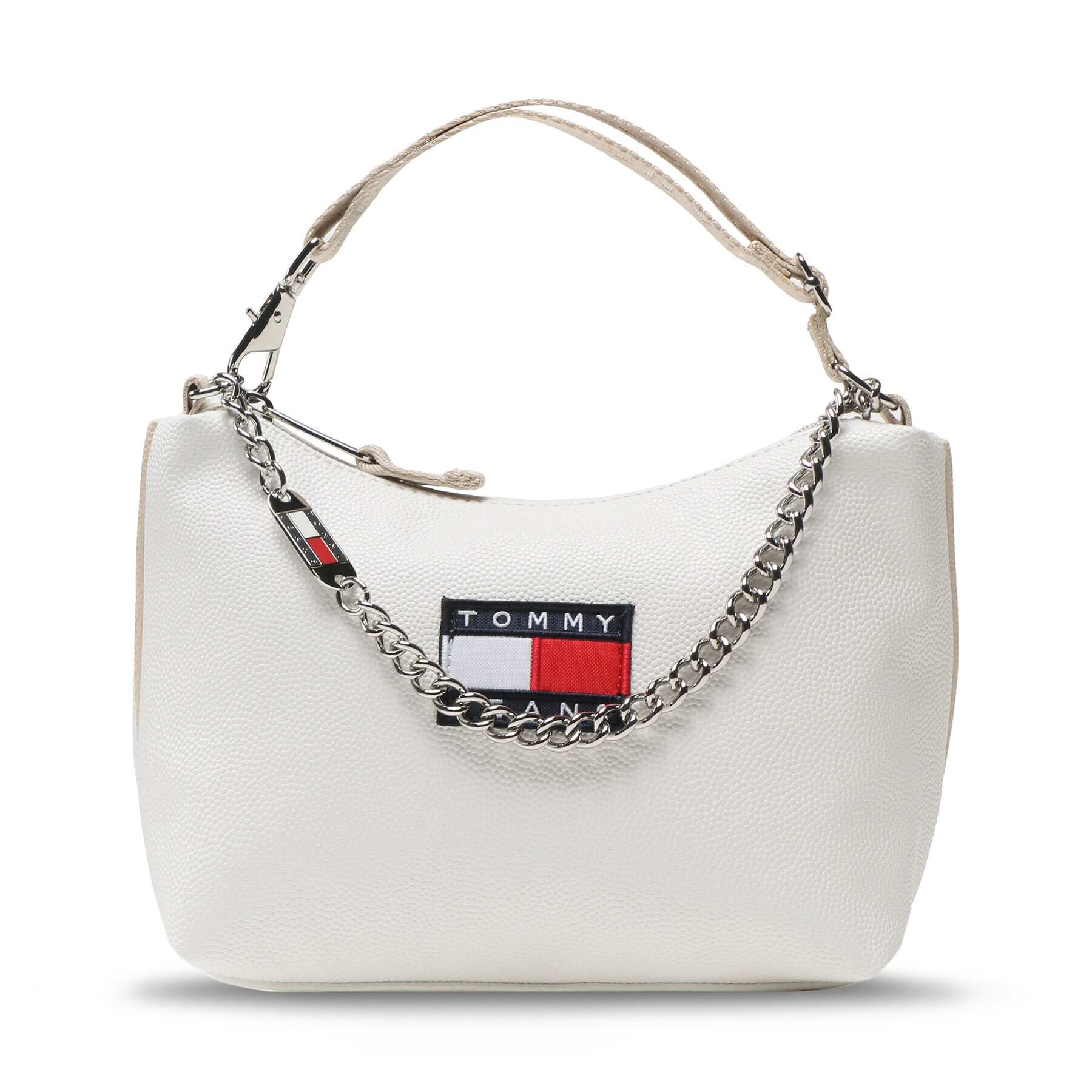 Tommy Jeans Дамска чанта Tjw Heritage Shoulder Bag AW0AW14570 Бял - Pepit.bg