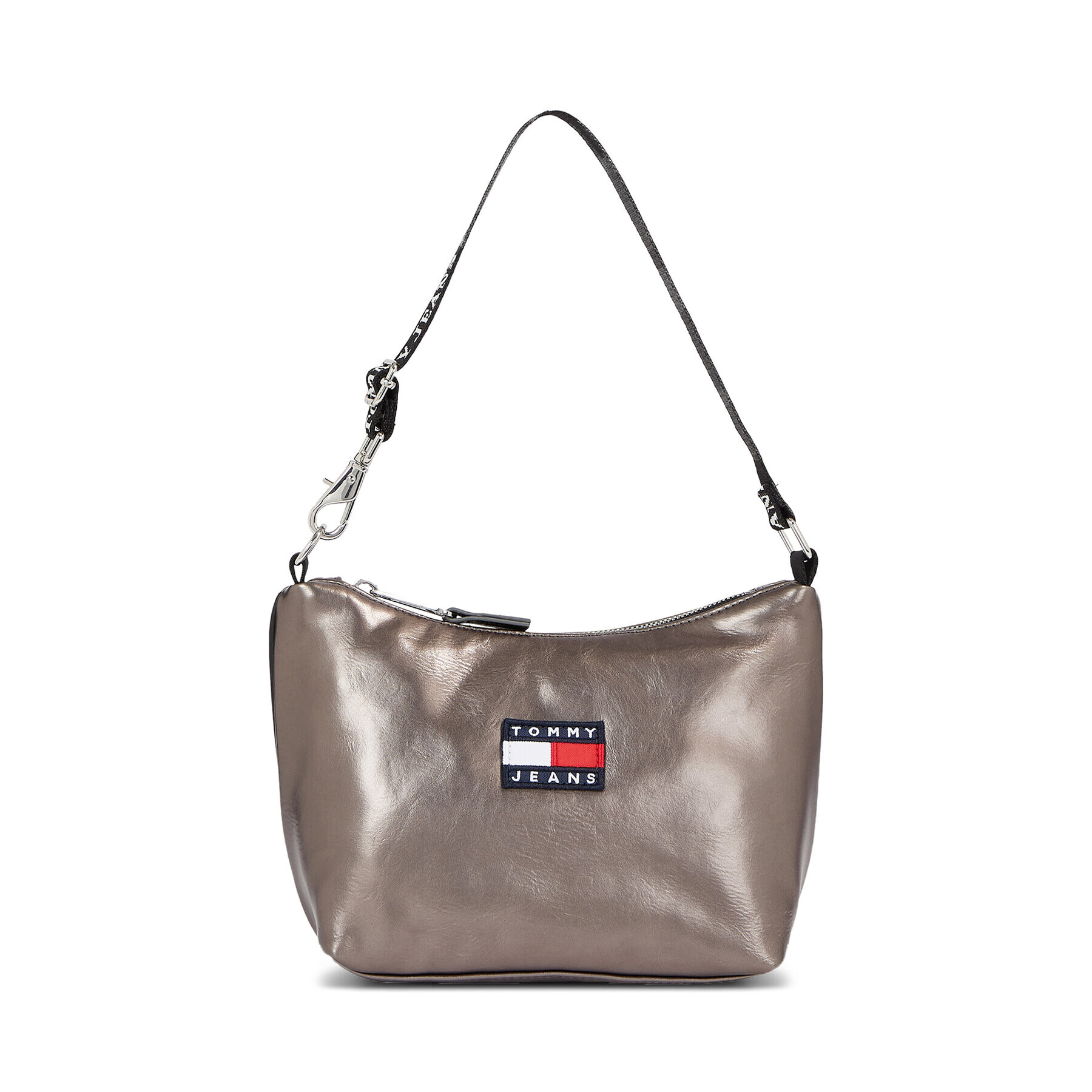 Tommy Jeans Дамска чанта Tjw Heritage Shoulder Bag Metal AW0AW15436 Сив - Pepit.bg