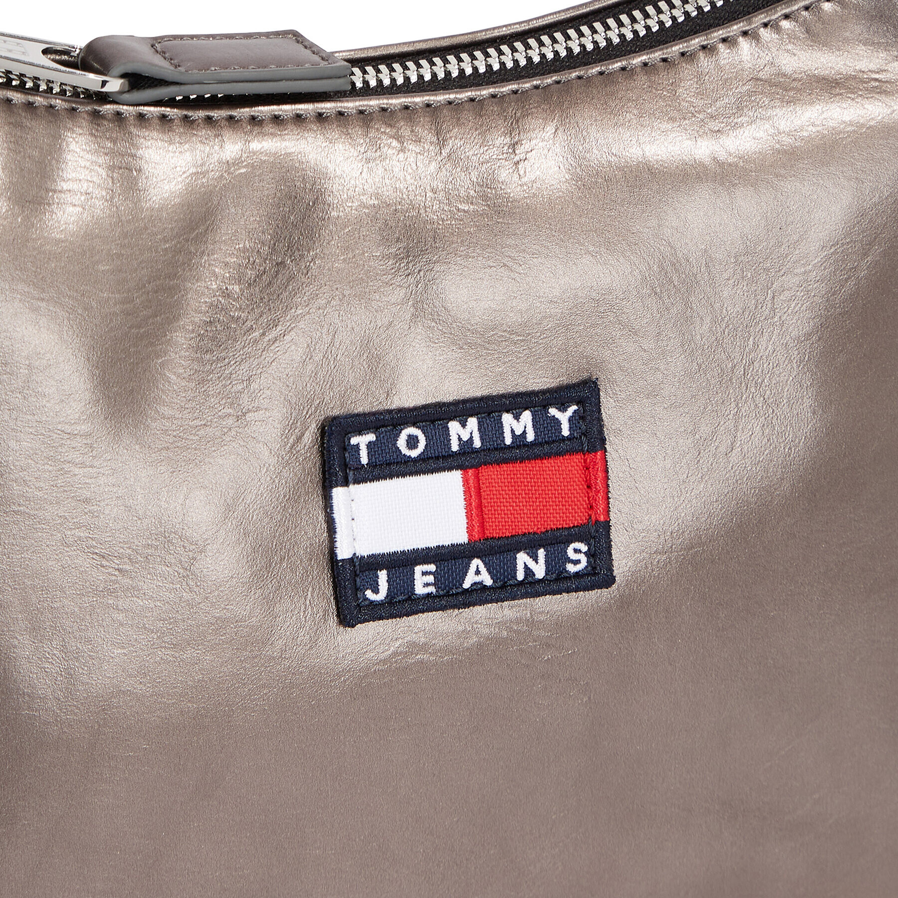 Tommy Jeans Дамска чанта Tjw Heritage Shoulder Bag Metal AW0AW15436 Сив - Pepit.bg