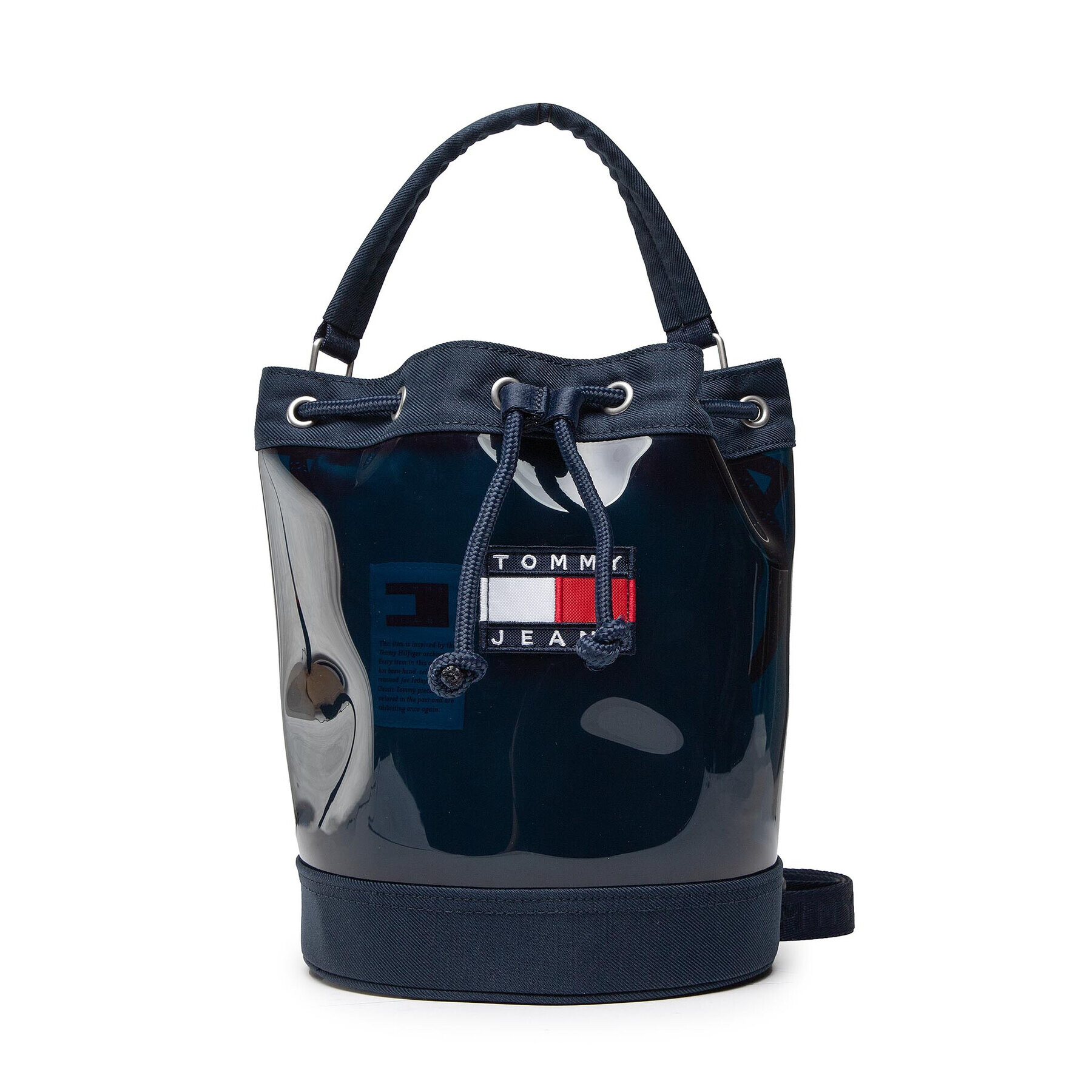 Tommy Jeans Дамска чанта Tjw Heritage Summer Bucket Bag AW0AW11641 Тъмносин - Pepit.bg