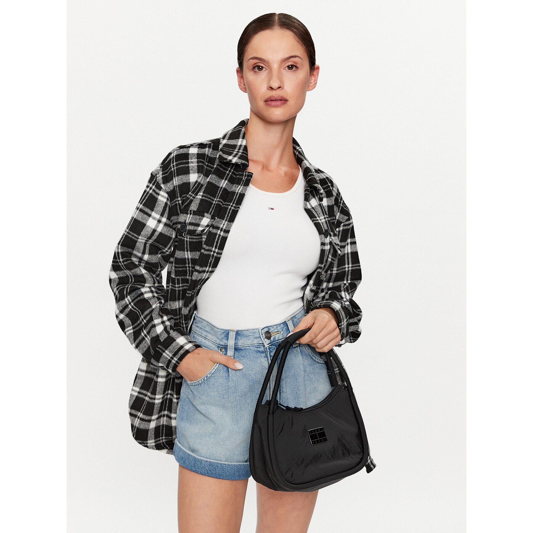 Tommy Jeans Дамска чанта Tjw Summer Festival Shoulder Bag AW0AW14962 Черен - Pepit.bg