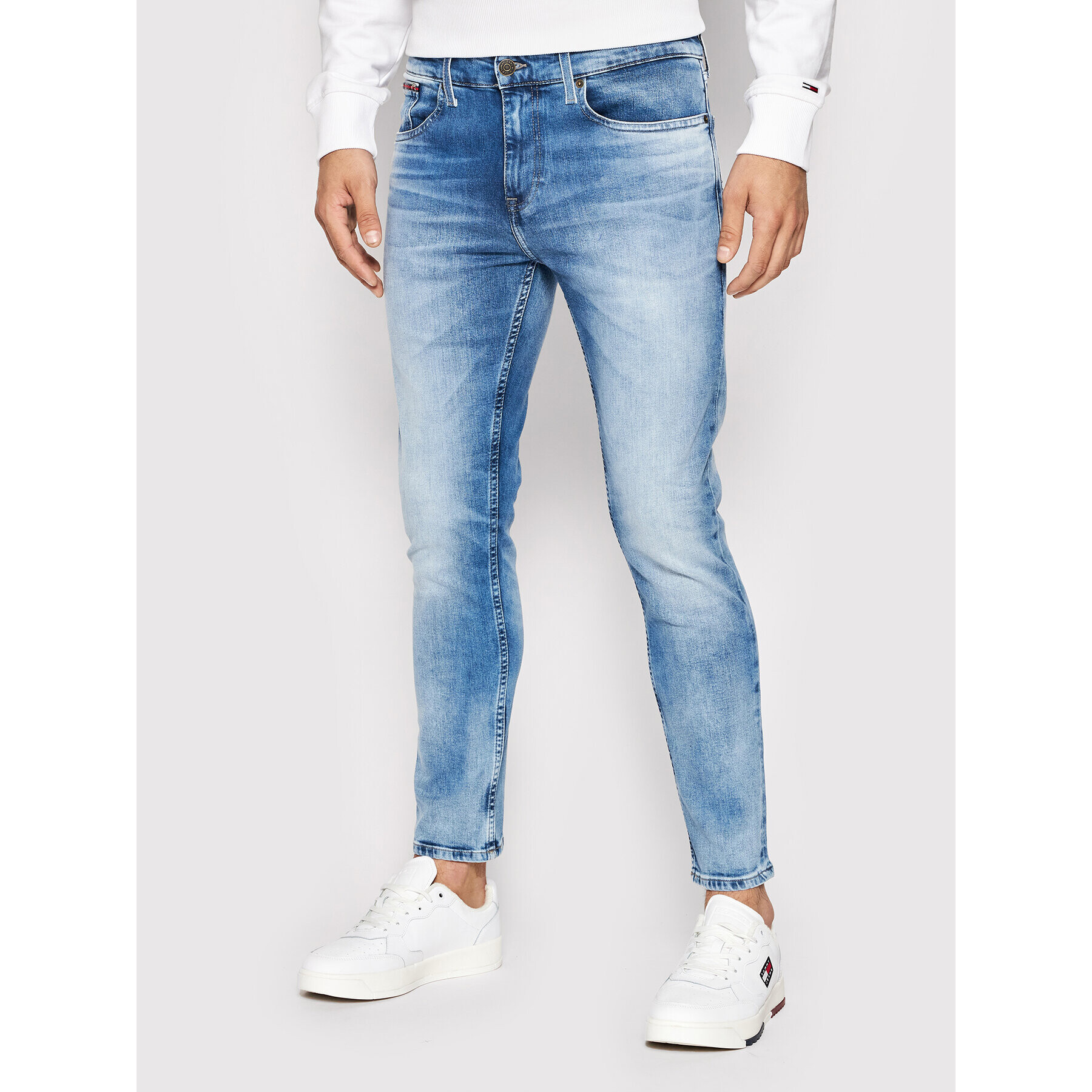 Tommy Jeans Дънки Austin DM0DM09555 Син Slim Fit - Pepit.bg