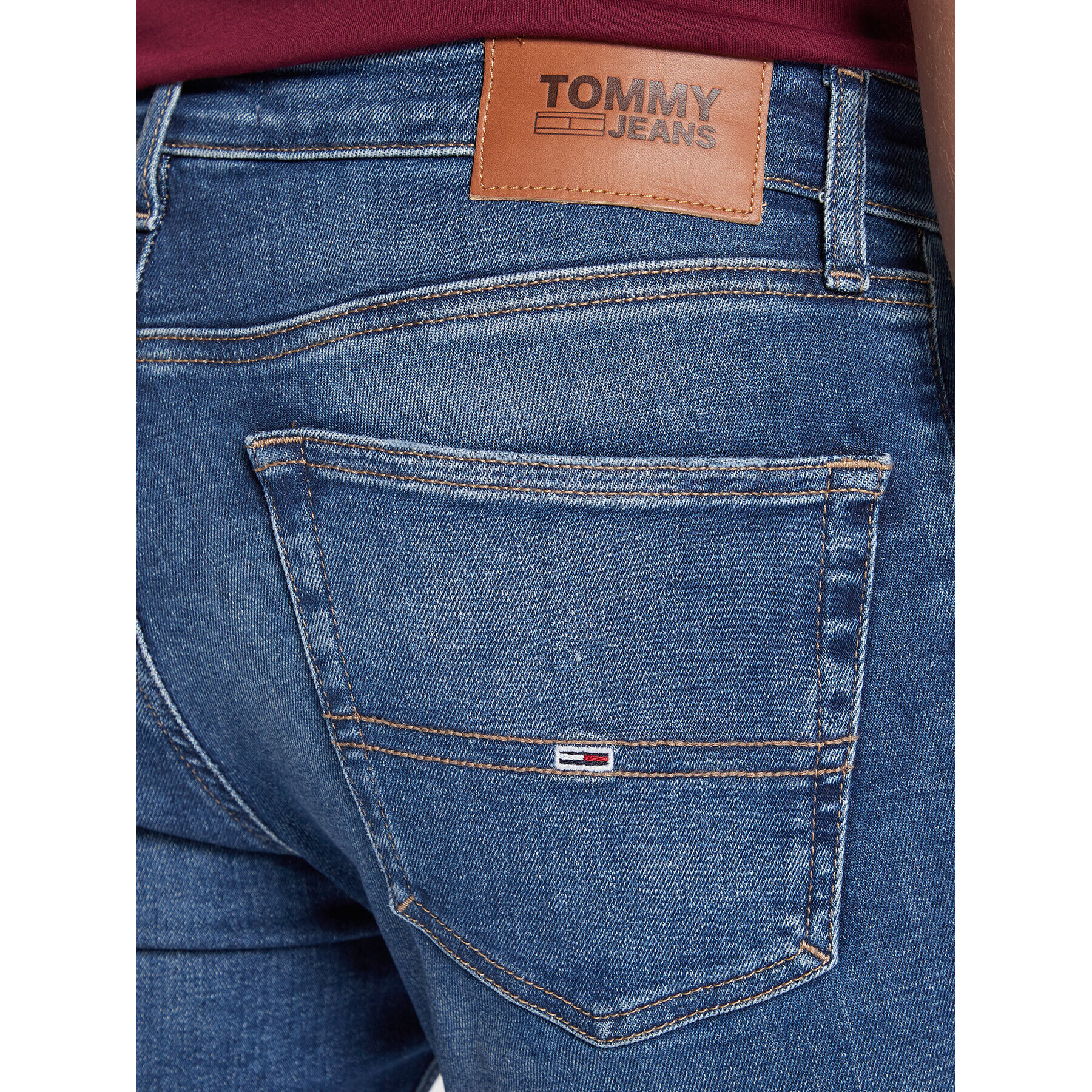 Tommy Jeans Дънки Austin DM0DM14857 Син Slim Fit - Pepit.bg