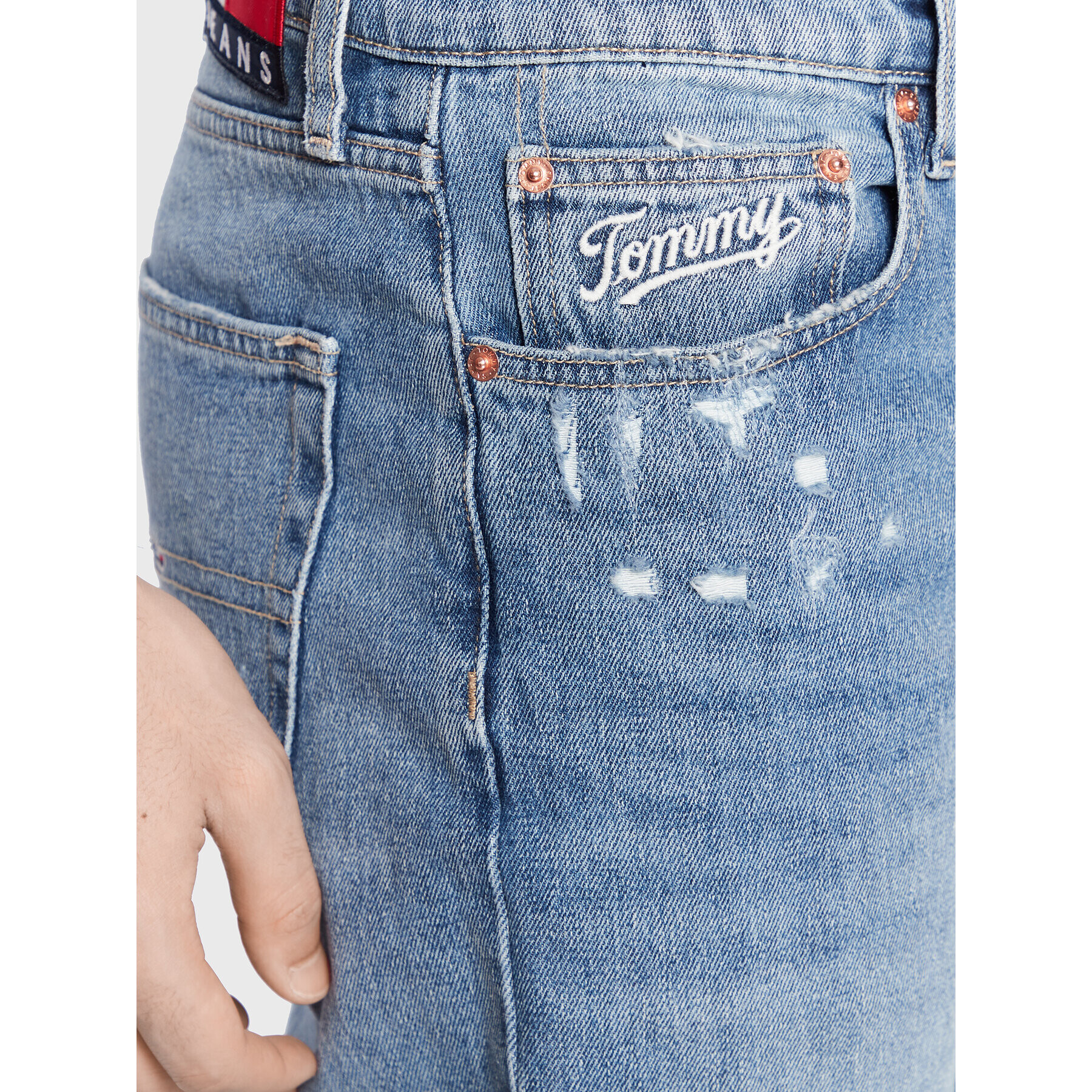 Tommy Jeans Дънки Dad DM0DM15601 Син Regular Fit - Pepit.bg