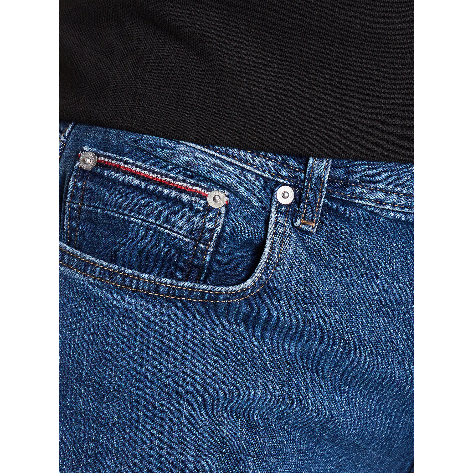 Tommy Jeans Дънки Denton MW0MW31084 Тъмносин Straight Fit - Pepit.bg