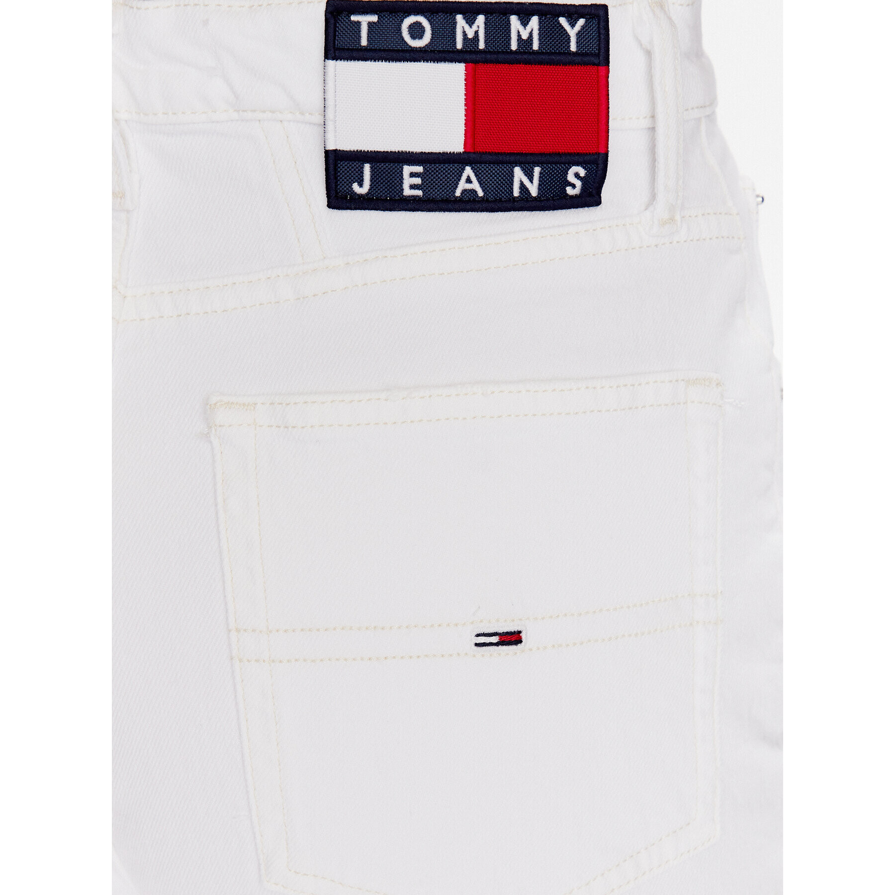 Tommy Jeans Дънки DW0DW15502 Бял Mom Fit - Pepit.bg