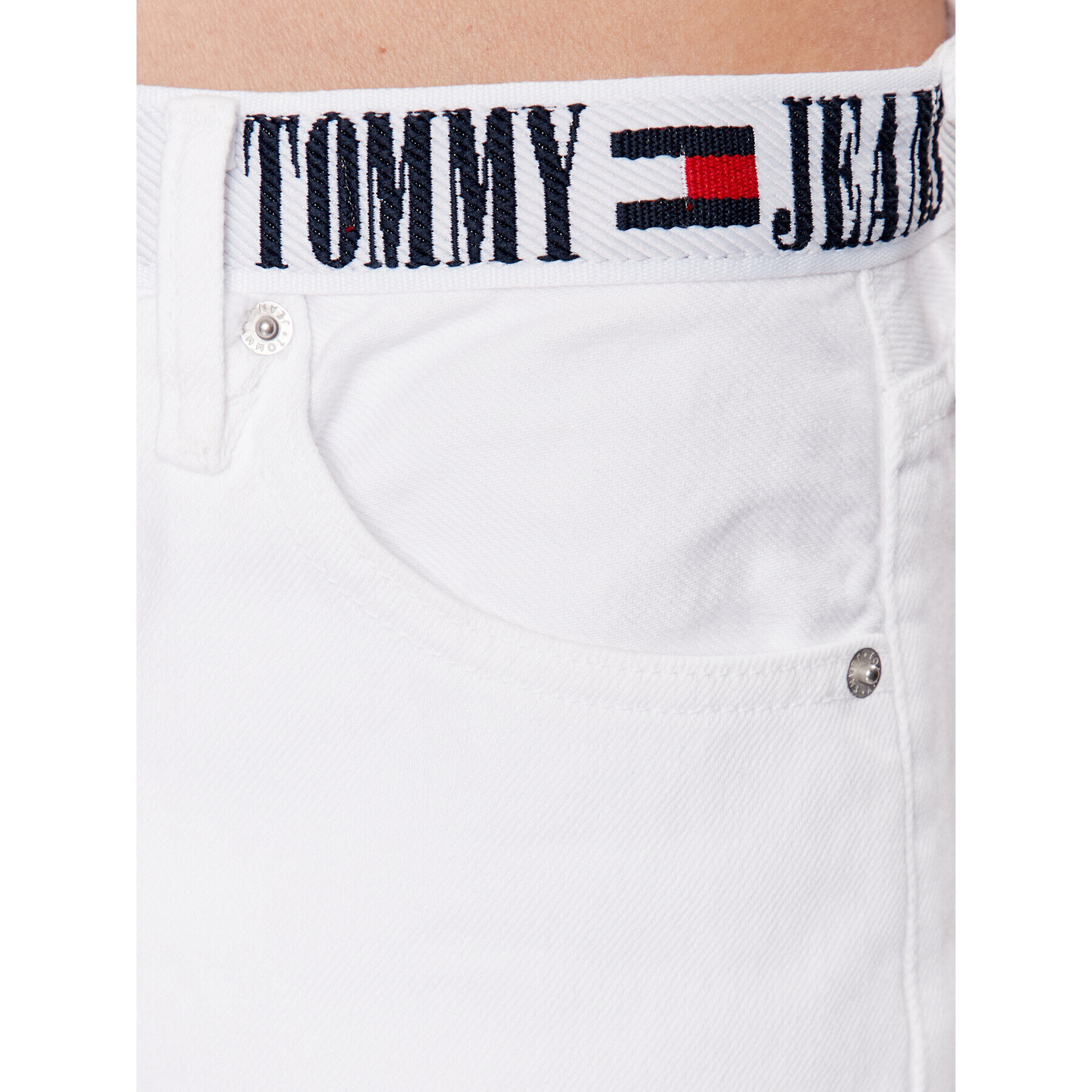 Tommy Jeans Дънки Izzie DW0DW15529 Бял Slim Fit - Pepit.bg