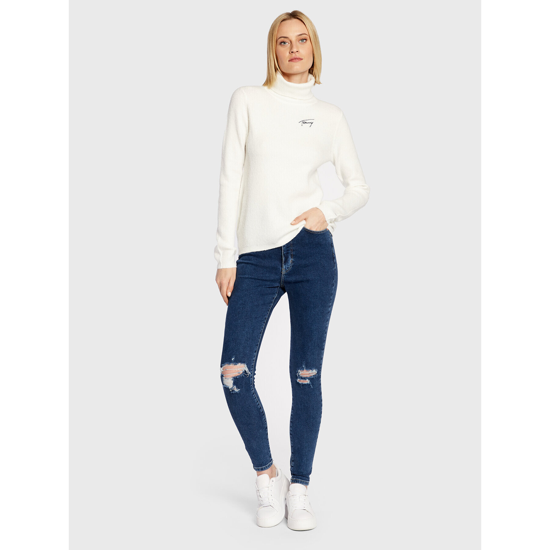 Tommy Jeans Дънки Melany DW0DW14104 Тъмносин Super Skinny Fit - Pepit.bg