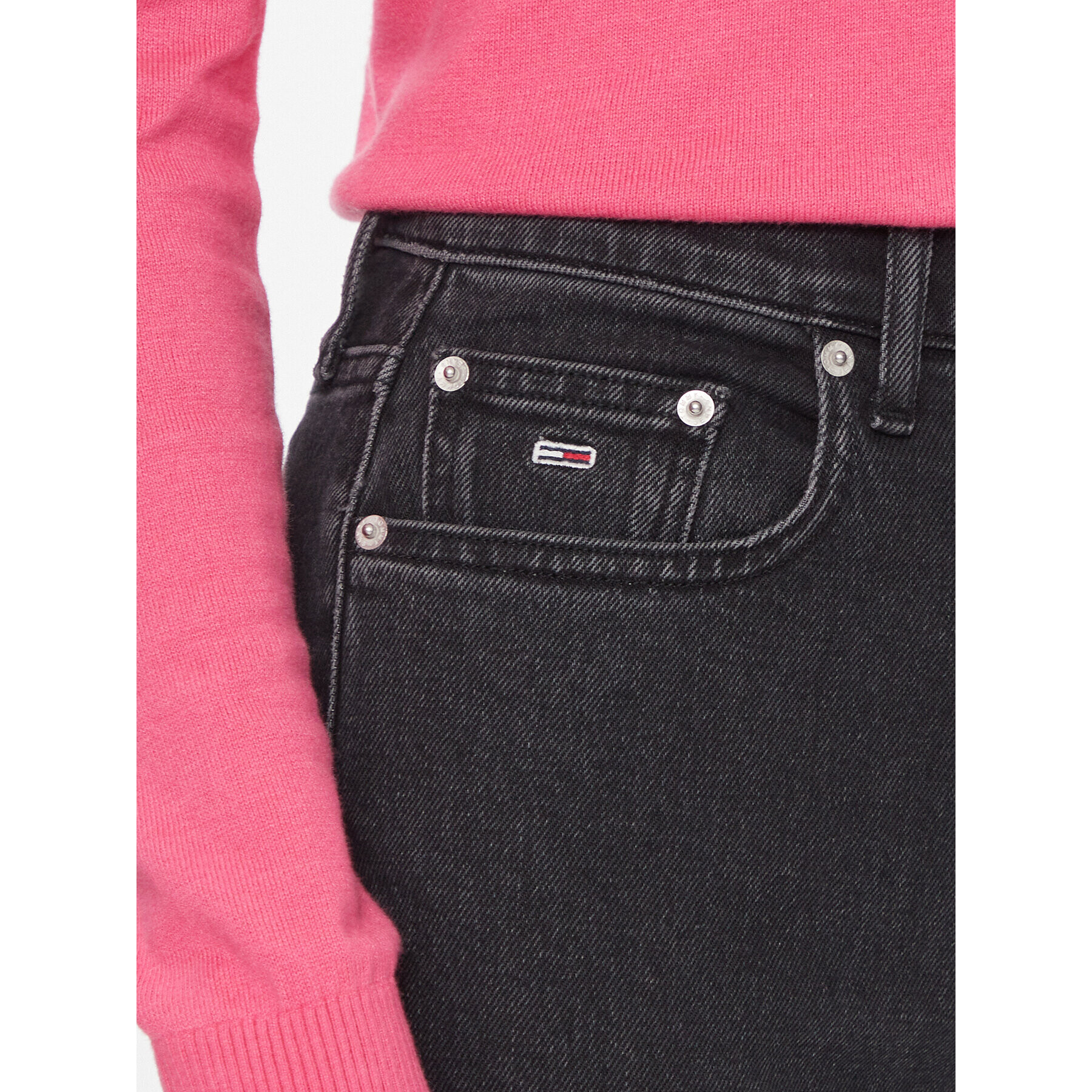 Tommy Jeans Дънки Mom Slim Uh Cg4181 DW0DW17694 Черен Slim Fit - Pepit.bg