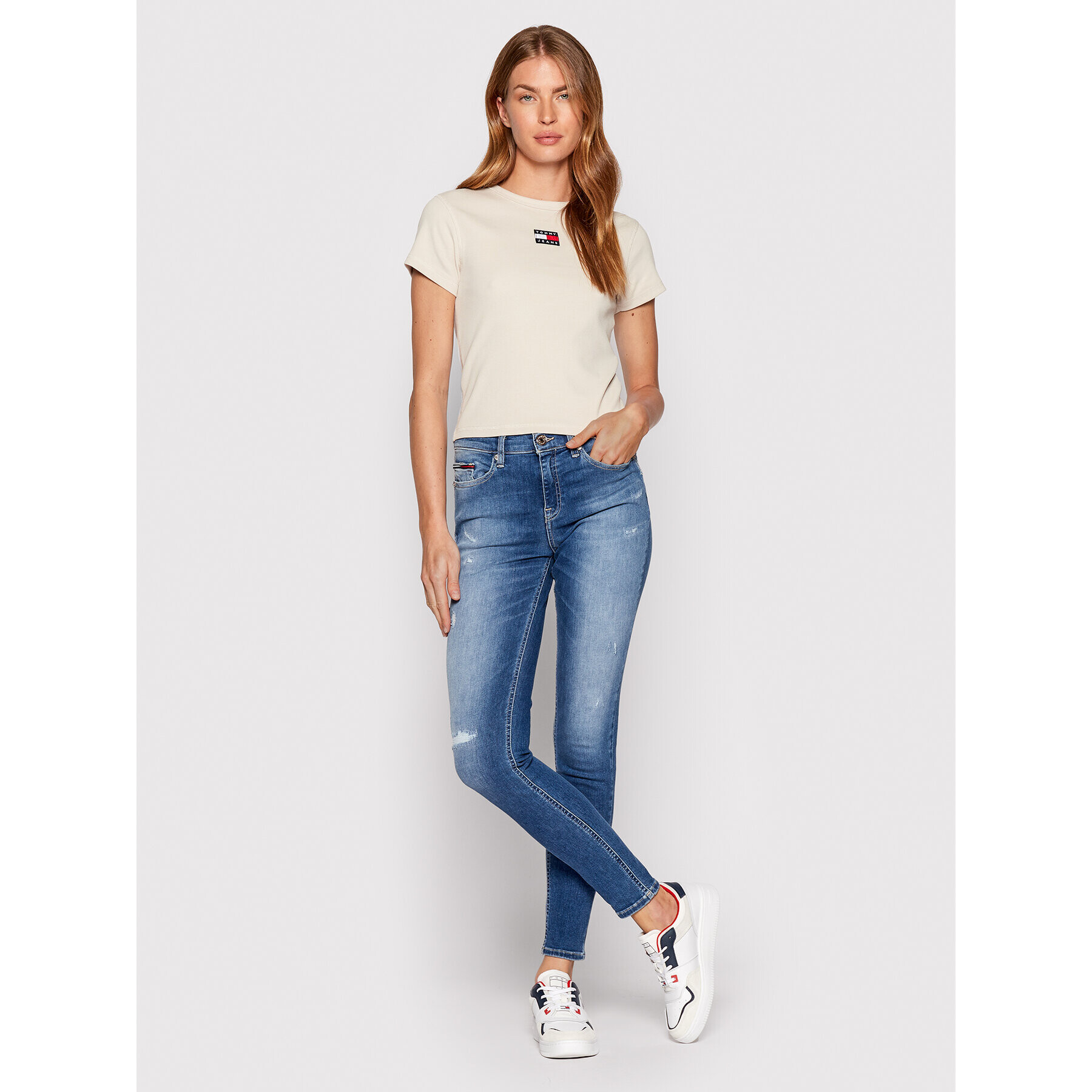 Tommy Jeans Дънки Nora DW0DW13383 Син Skinny Fit - Pepit.bg