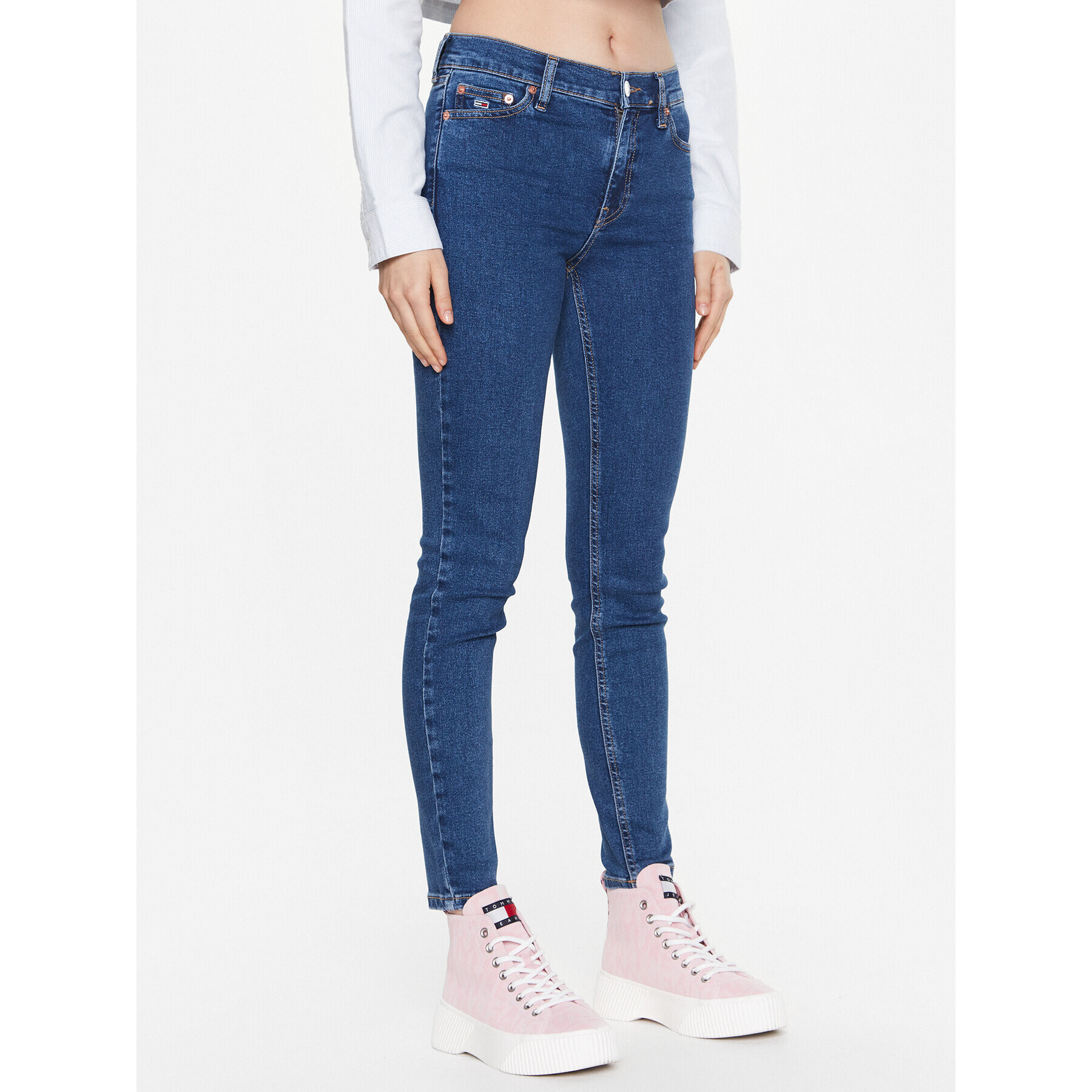 Tommy Jeans Дънки Nora DW0DW15742 Тъмносин Skinny Fit - Pepit.bg