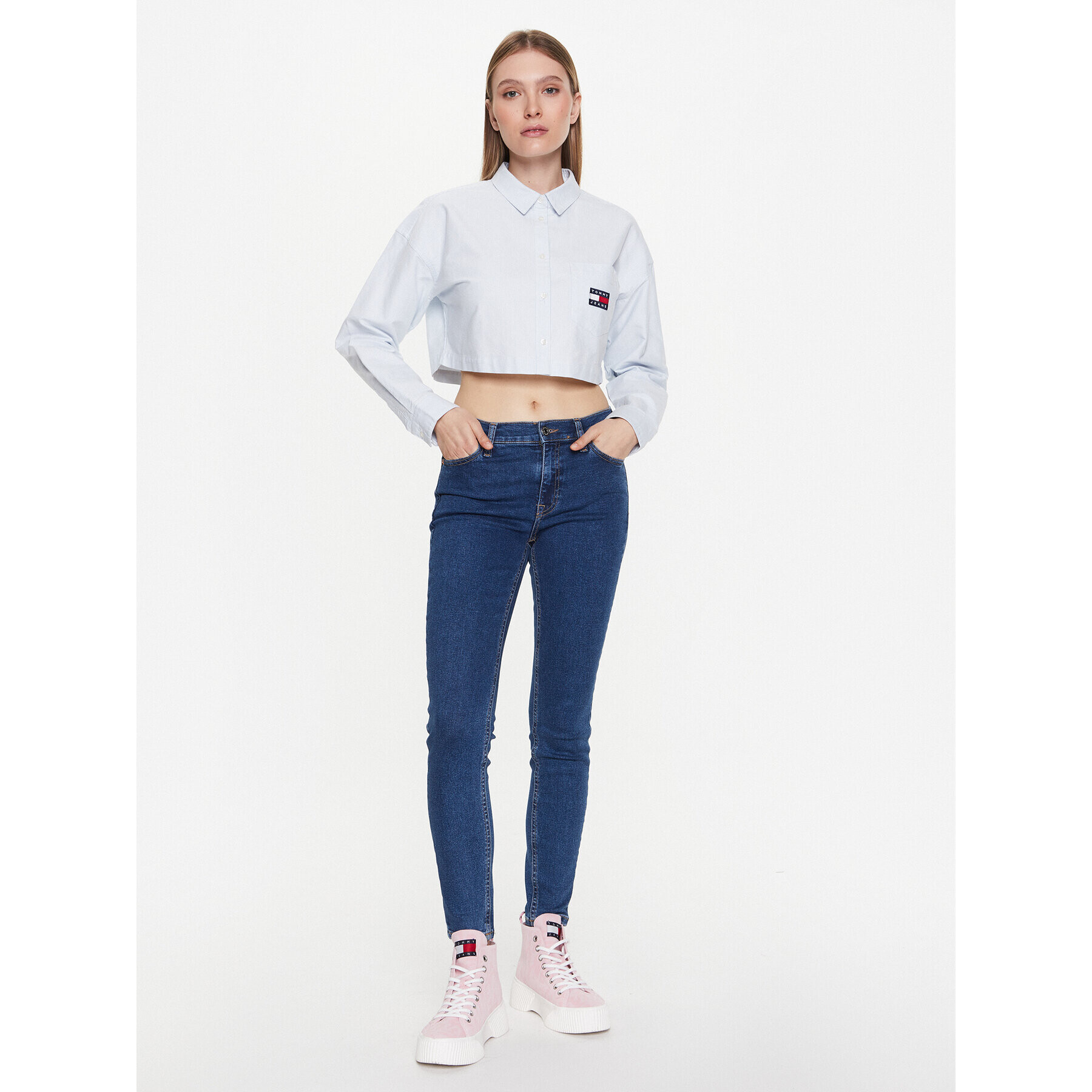 Tommy Jeans Дънки Nora DW0DW15742 Тъмносин Skinny Fit - Pepit.bg