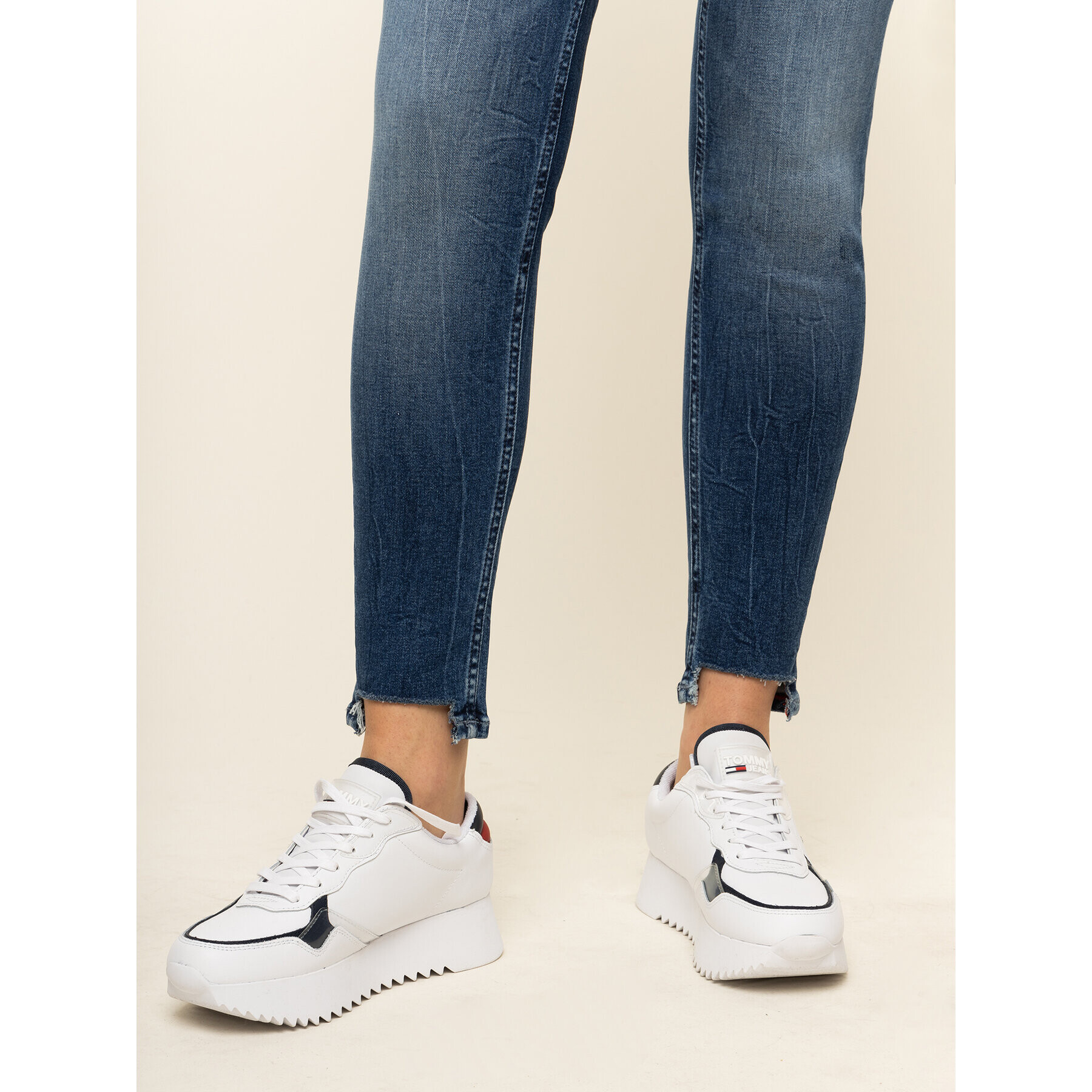 Tommy Jeans Дънки Nora Mid Rise Ankle DW0DW07500 Тъмносин Skinny Fit - Pepit.bg