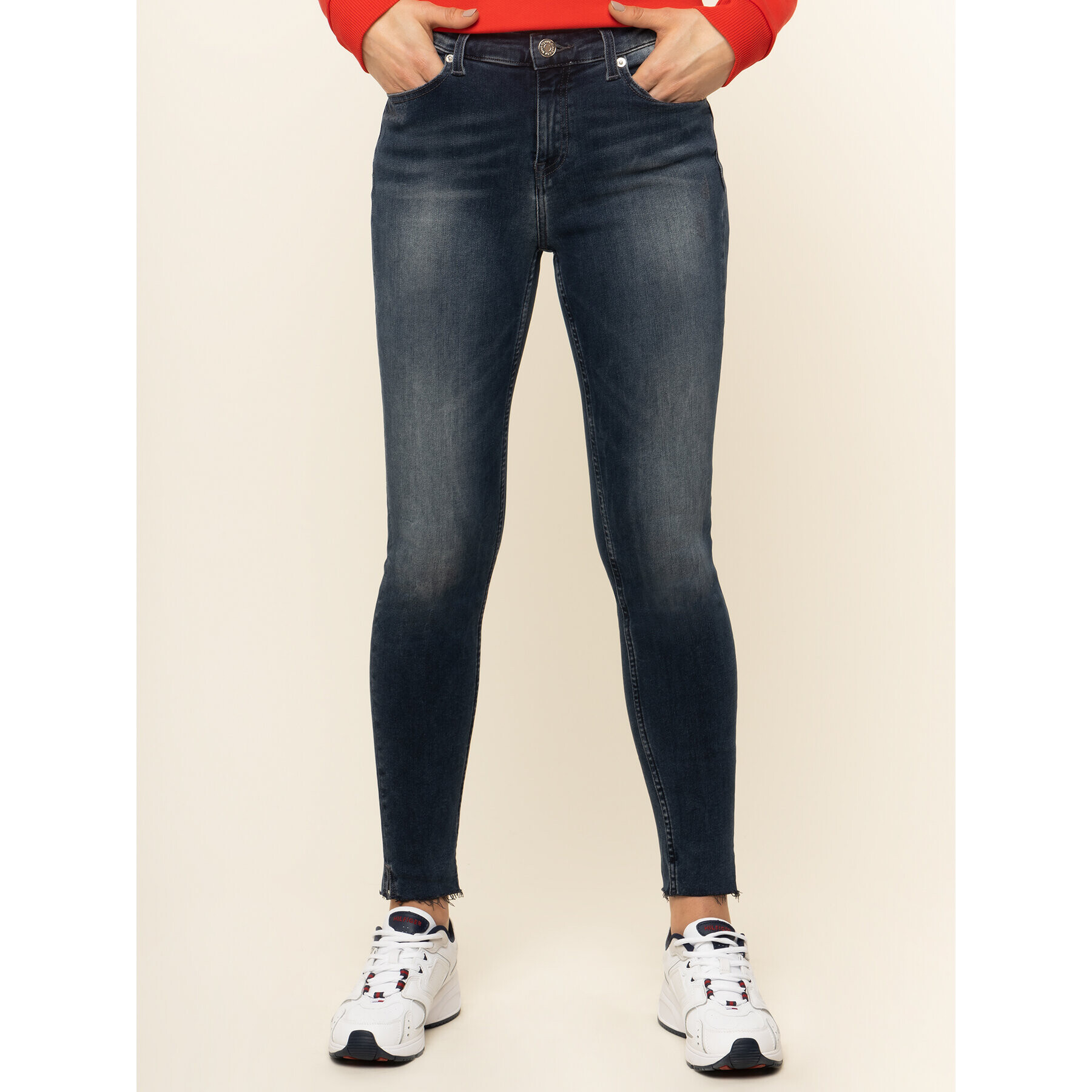 Tommy Jeans Дънки Nora Mid Rise DW0DW074991 Тъмносин Skinny Fit - Pepit.bg