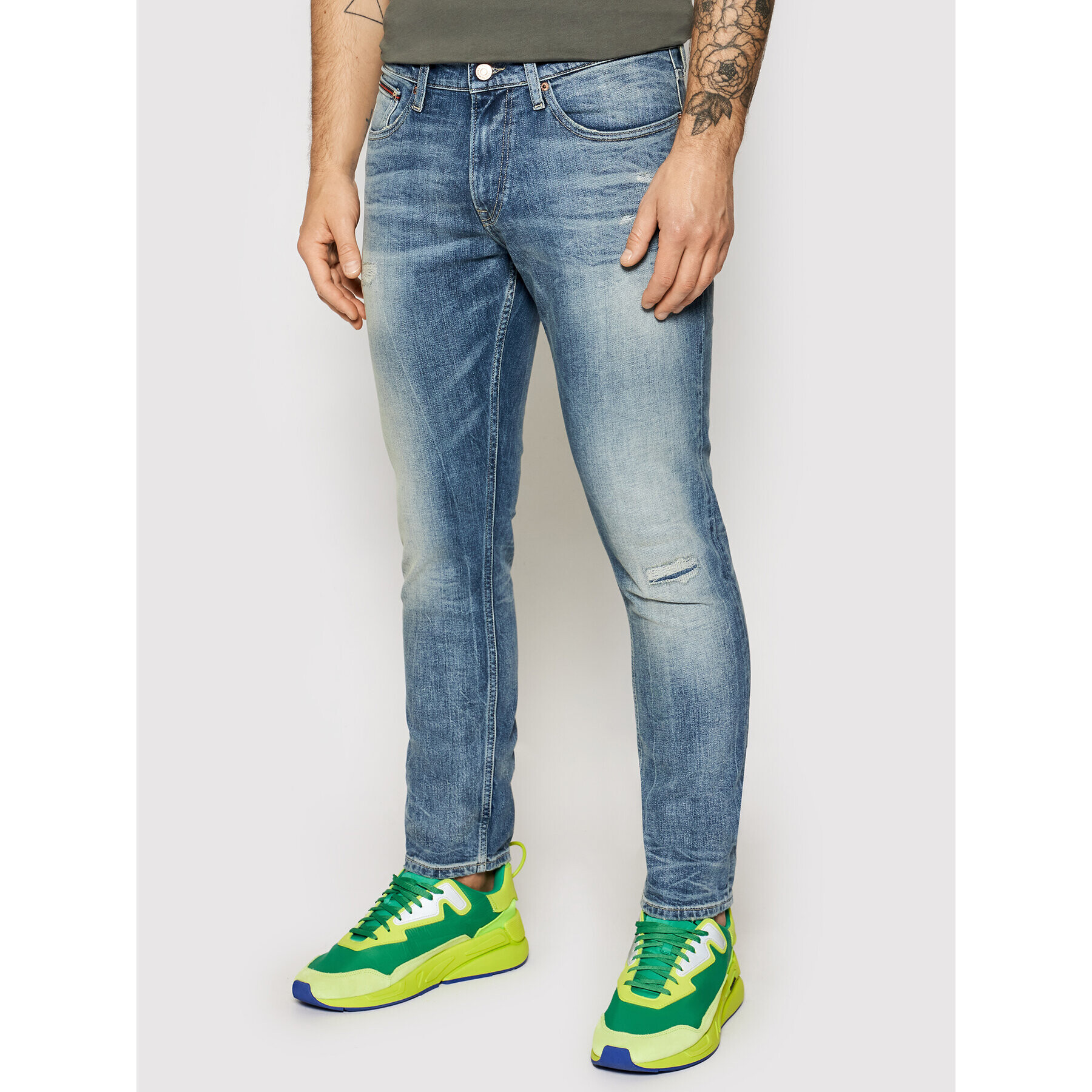 Tommy Jeans Дънки Scanton DM0DM09883 Тъмносин Slim Fit - Pepit.bg