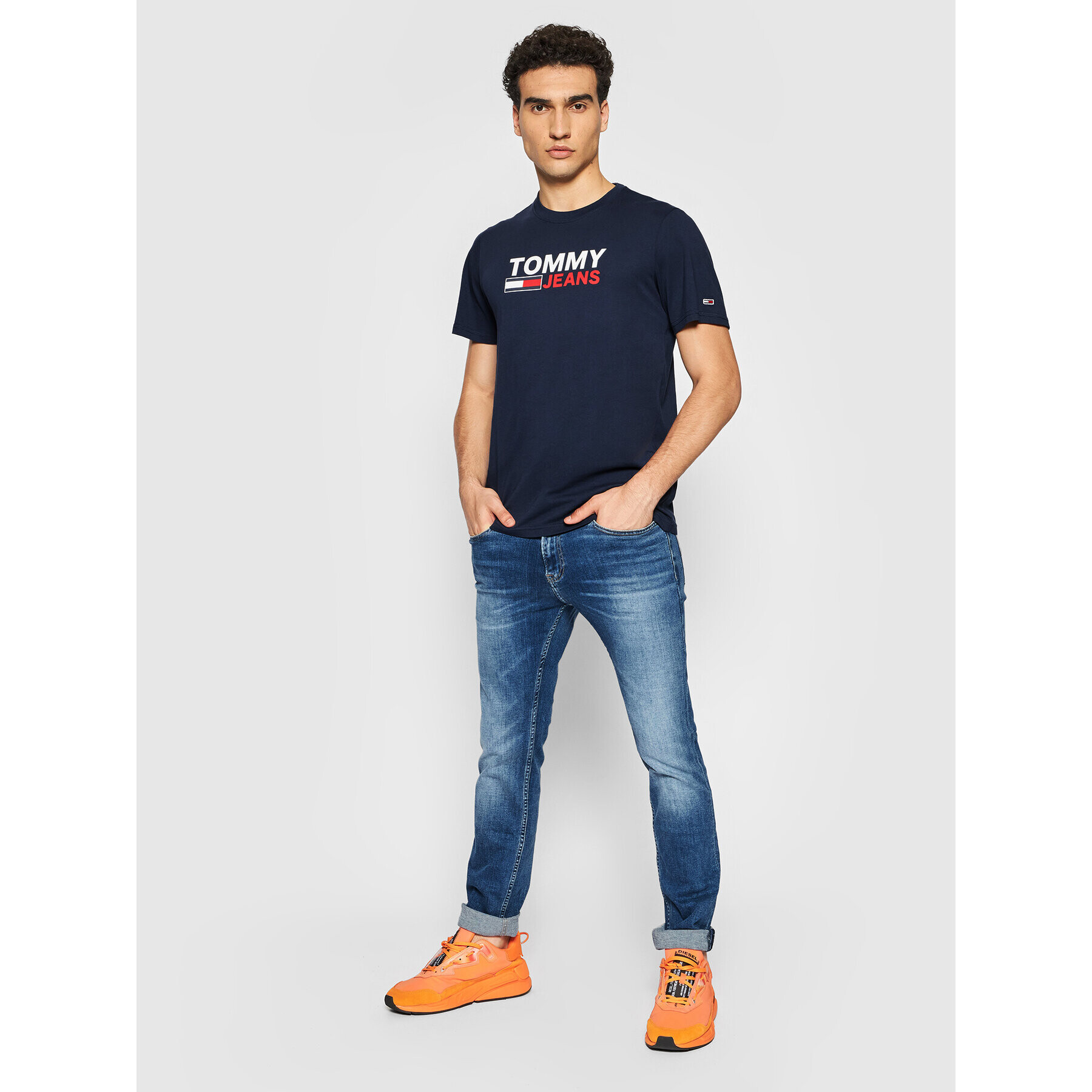 Tommy Jeans Дънки Scanton DM0DM10778 Тъмносин Slim Fit - Pepit.bg