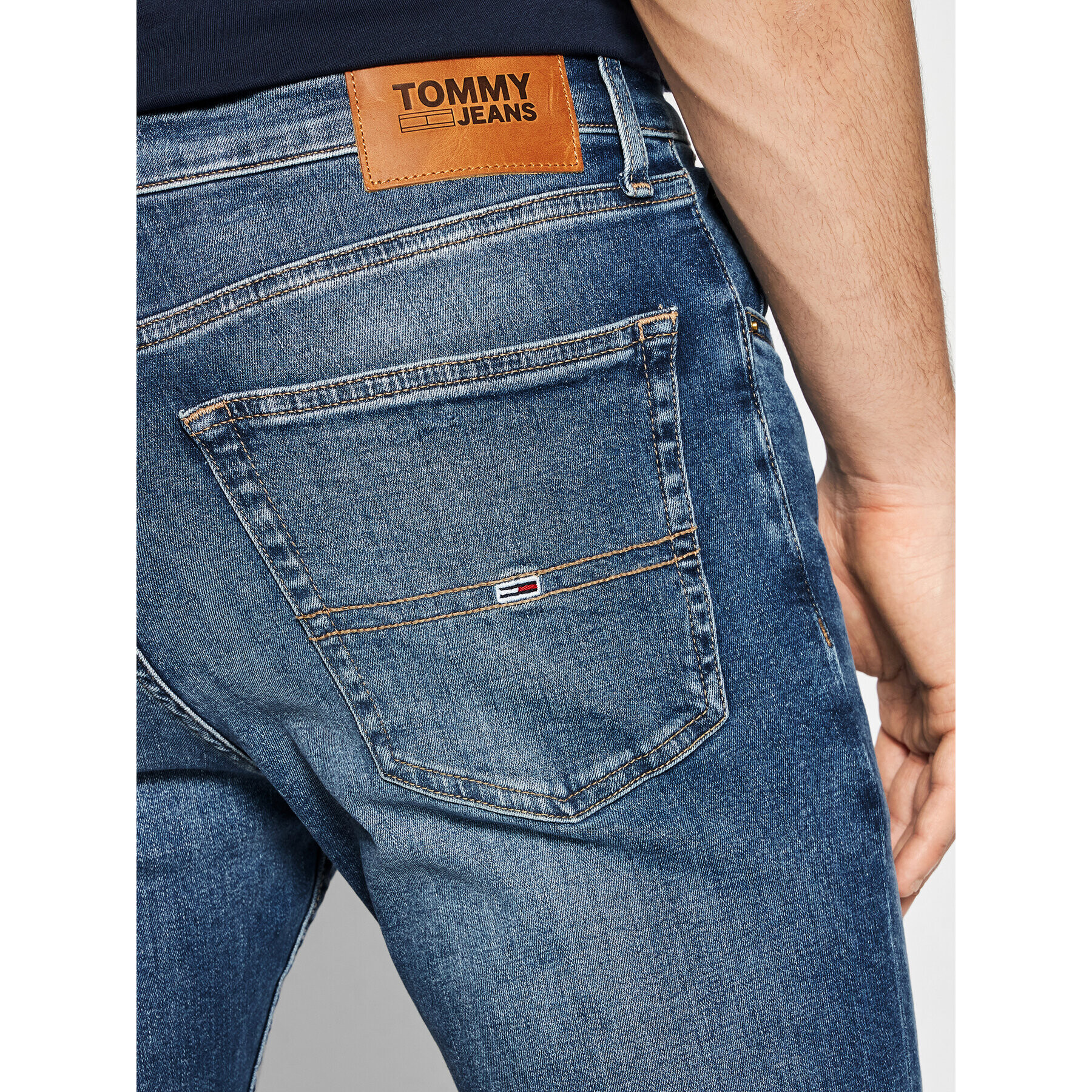 Tommy Jeans Дънки Scanton DM0DM10778 Тъмносин Slim Fit - Pepit.bg