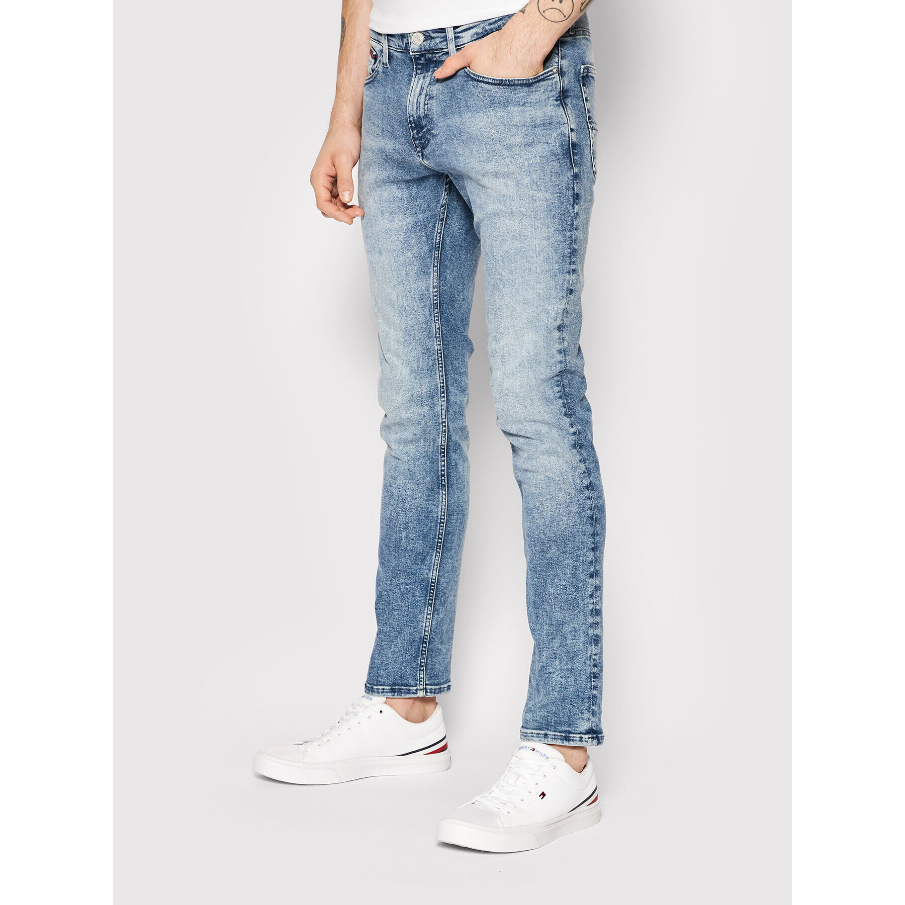 Tommy Jeans Дънки Scanton DM0DM11114 Син Slim Fit - Pepit.bg