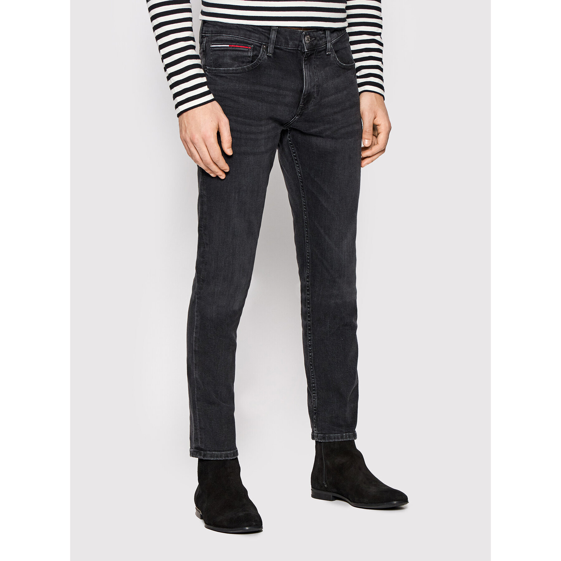 Tommy Jeans Дънки Scanton DM0DM11968 Черен Slim Fit - Pepit.bg