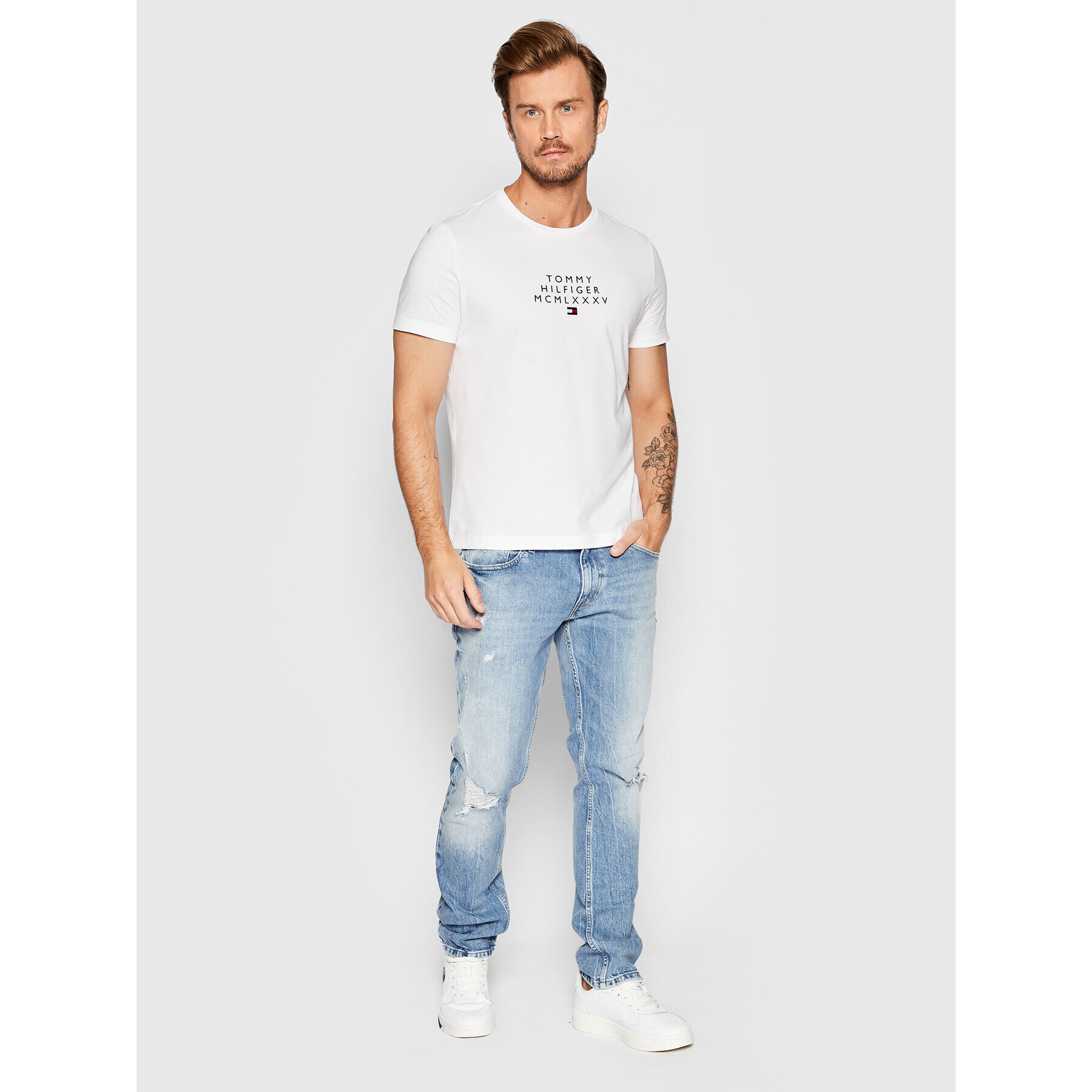 Tommy Jeans Дънки Scanton DM0DM13215 Син Slim Fit - Pepit.bg