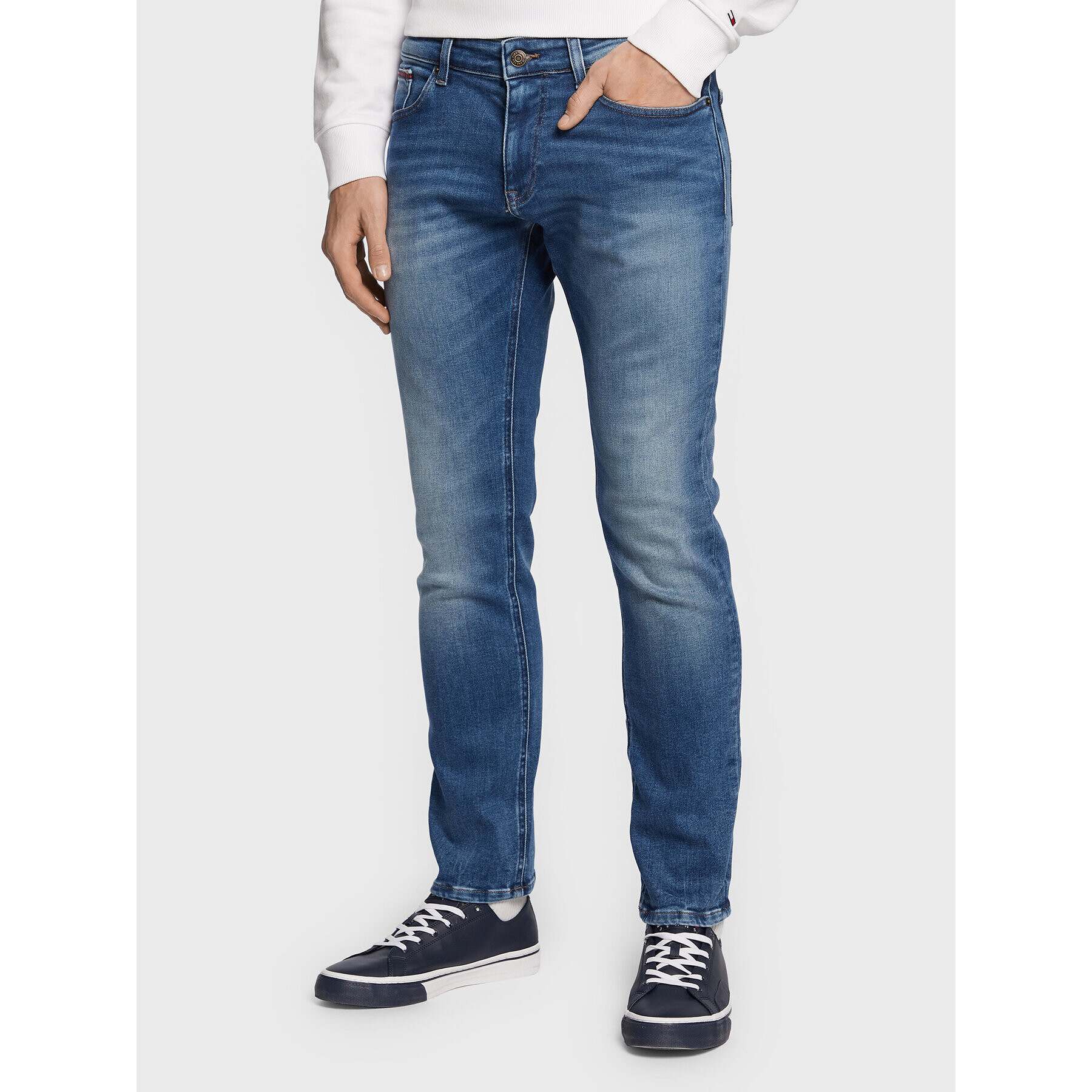 Tommy Jeans Дънки Scanton DM0DM15558 Син Slim Fit - Pepit.bg