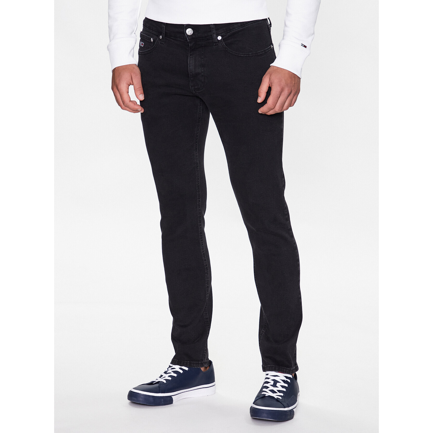 Tommy Jeans Дънки Scanton DM0DM16065 Черен Slim Fit - Pepit.bg