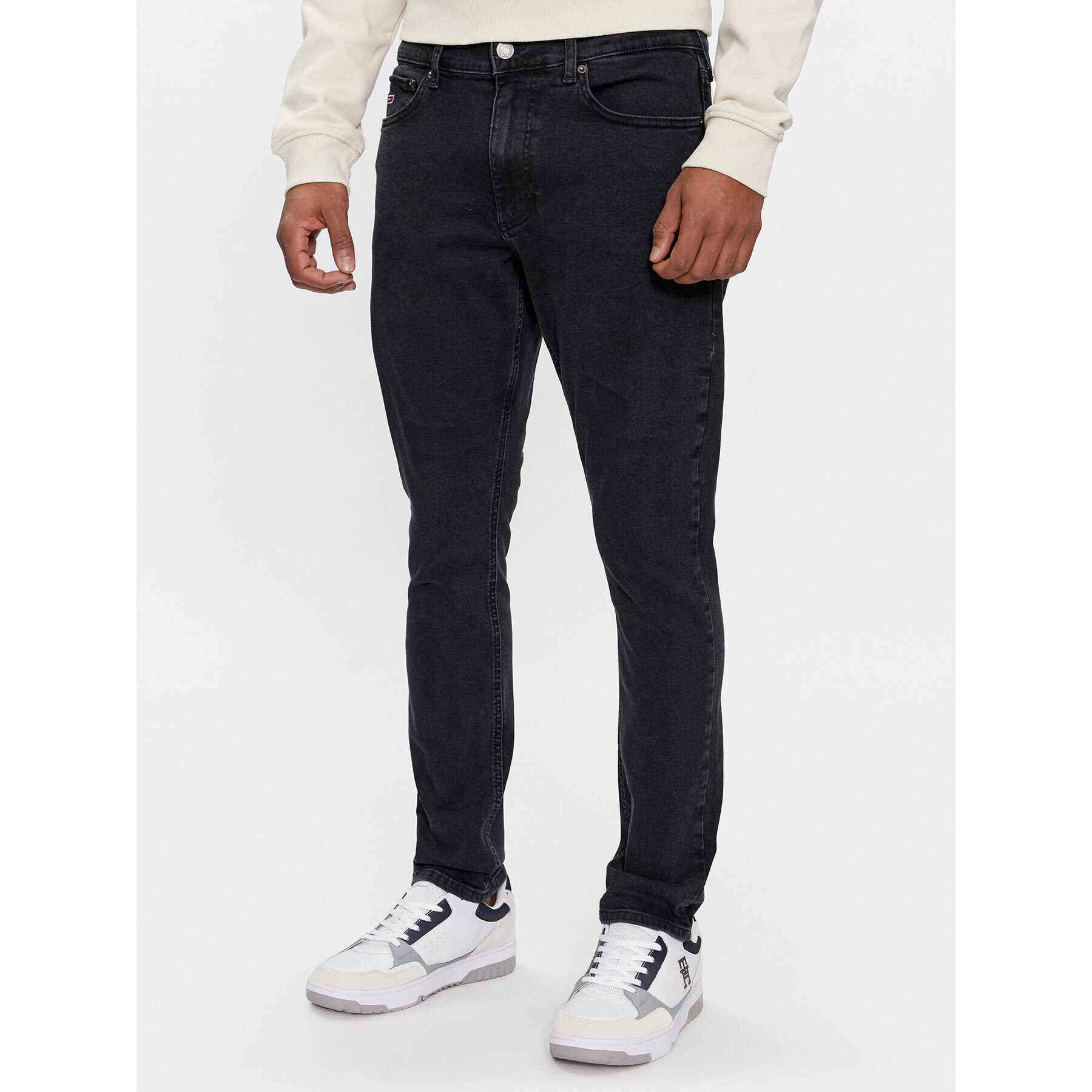 Tommy Jeans Дънки Scanton DM0DM18105 Черен Slim Fit - Pepit.bg