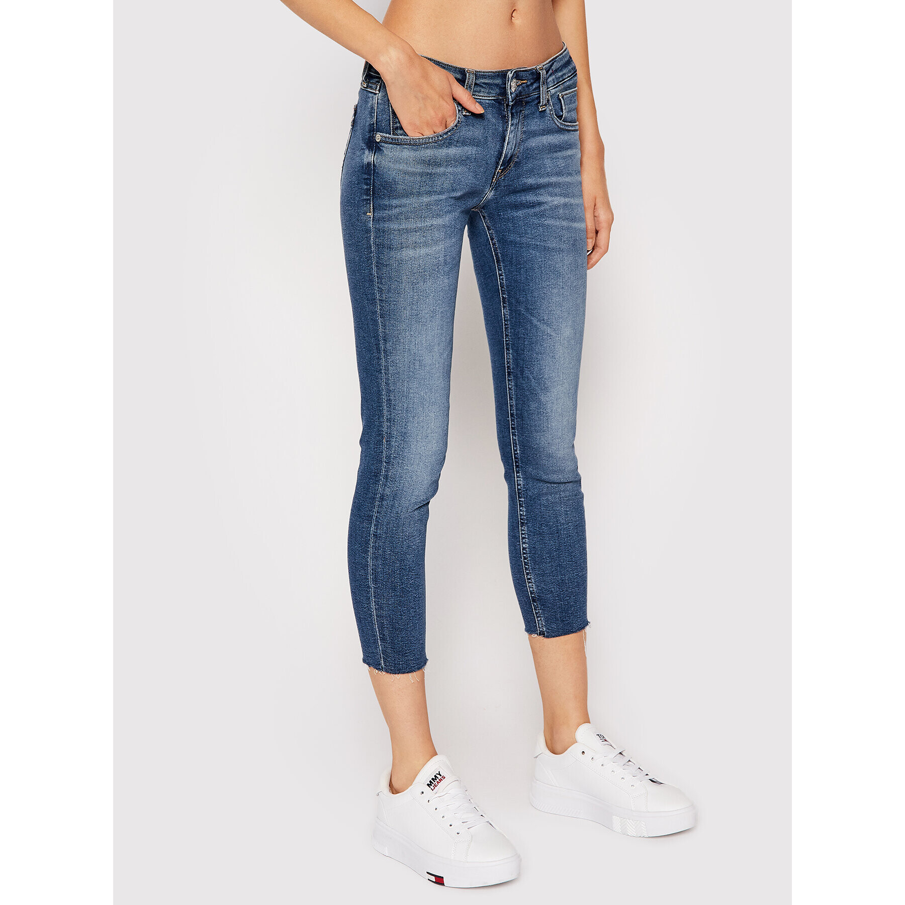 Tommy Jeans Дънки Scarlett DW0DW09469 Тъмносин Skinny Fit - Pepit.bg