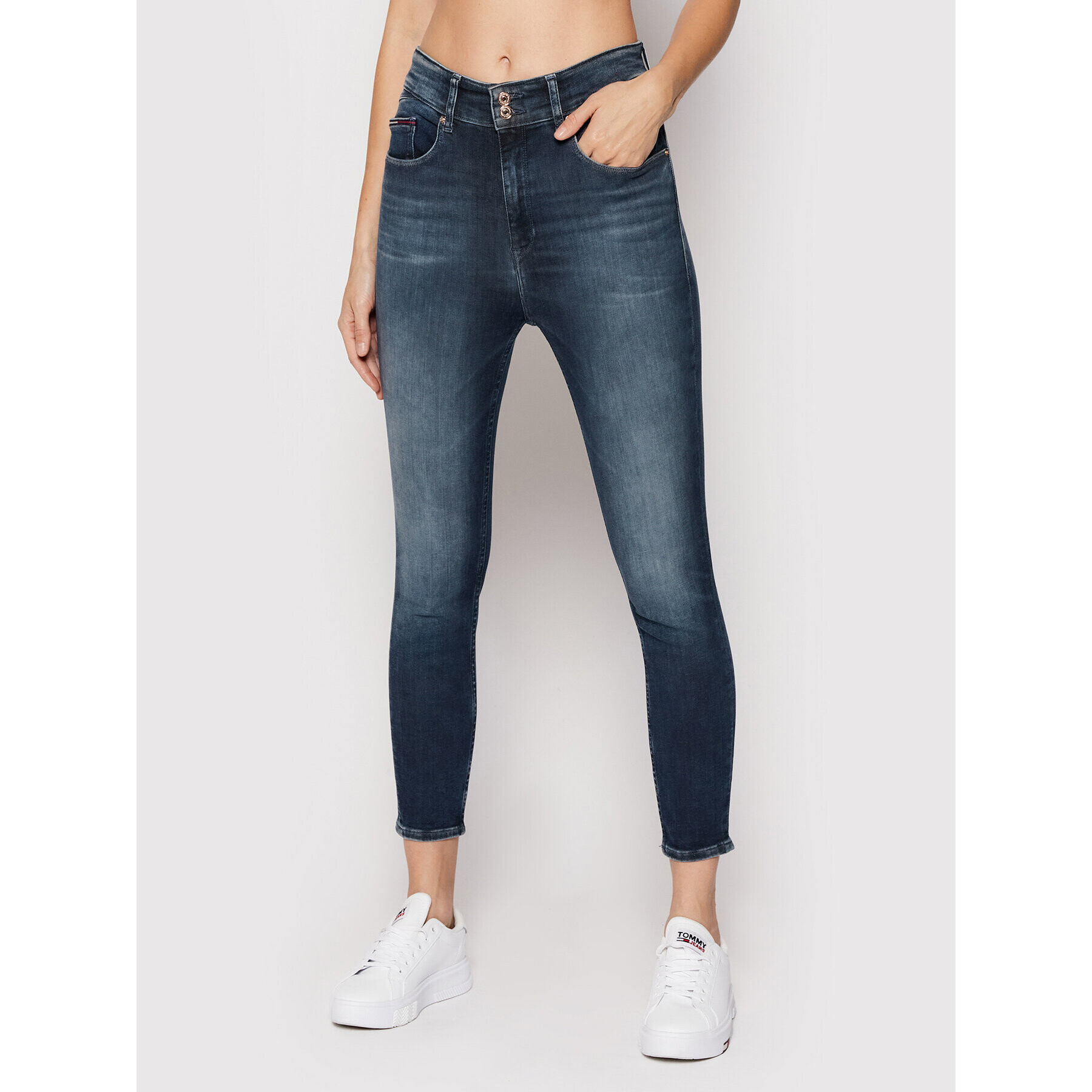 Tommy Jeans Дънки Shape DW0DW10875 Тъмносин Skinny Fit - Pepit.bg