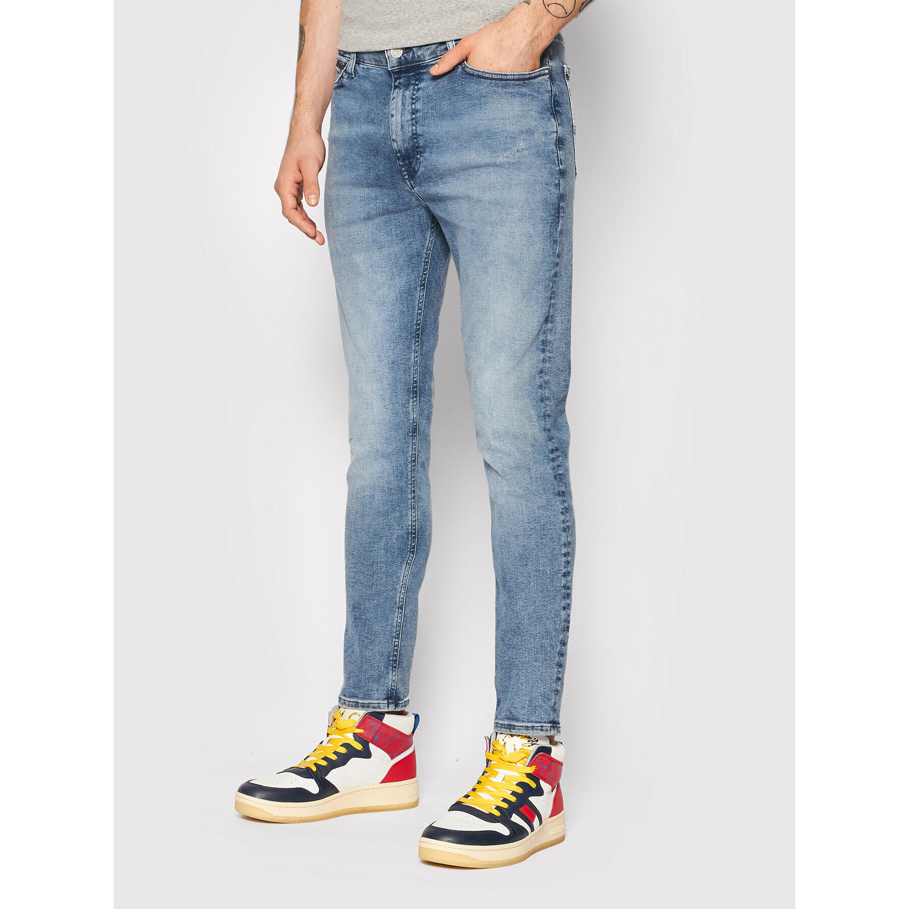Tommy Jeans Дънки Simon DM0DM11109 Син Skinny Fit - Pepit.bg