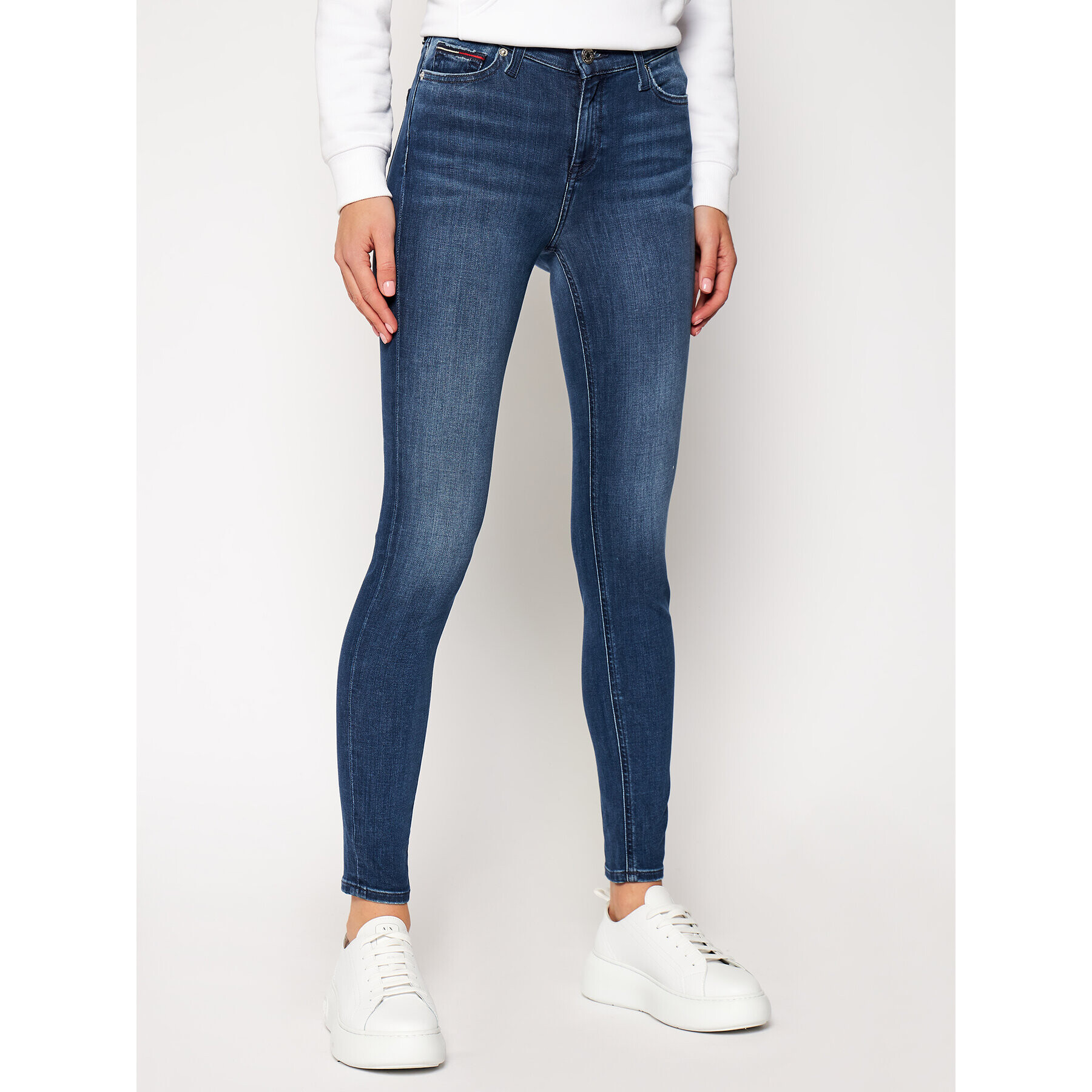 Tommy Jeans Дънки Skinny Fit Mid Rise Nora DW0DW04414 Тъмносин Skinny Fit - Pepit.bg