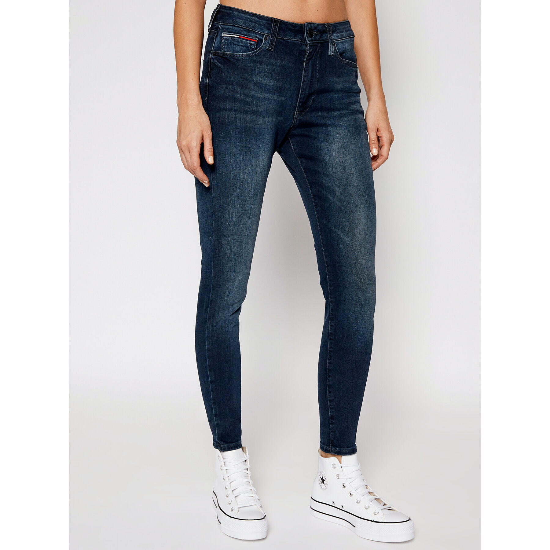 Tommy Jeans Дънки Skinny Fit Sylvia DW0DW09009 Тъмносин Skinny Fit - Pepit.bg