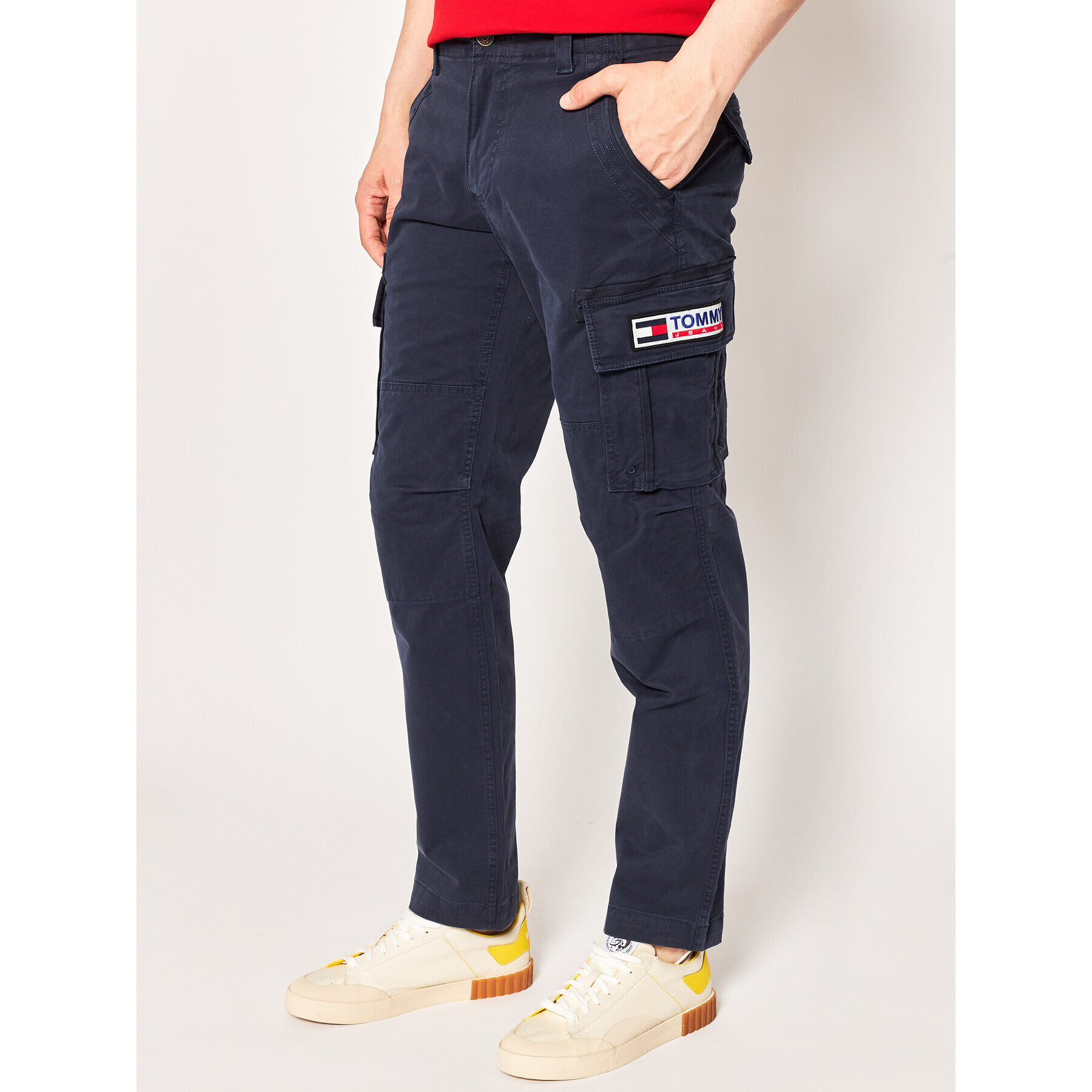 Tommy Jeans Дънки Straight Leg Straight Cargo DM0DM07820 Тъмносин Straight Fit - Pepit.bg